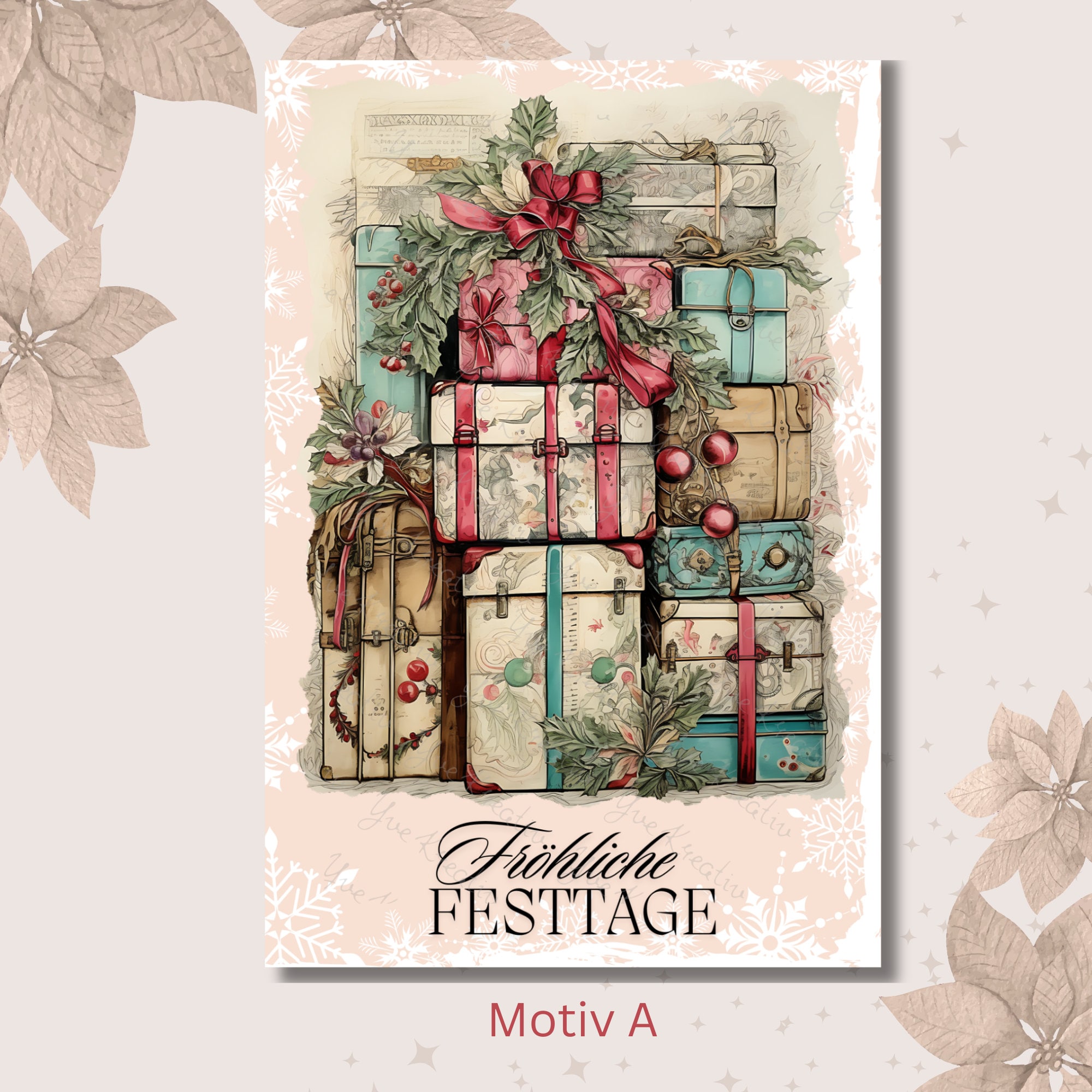Postkarte Weihnachten 3 Kartenmotive zur Auswahl, Weihnachtskarte, Geschenkkarte, Weihnachtsgruß, Grußkarte, "Nostalgische Weihnacht" #PLS Postkarte Weihnachten 3 Kartenmotive zur Auswahl, Weihnachtskarte, Geschenkkarte, Weihnachtsgruß, Grußkarte, "Nostalgische Weihnacht" #PLS