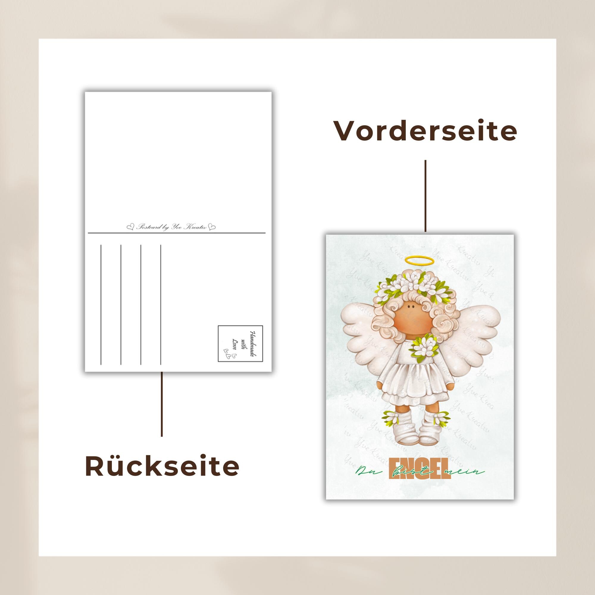 Postkarte Engel Grußkarte Glückwunschkarte Karte Geburtstag Gutschein Geburtstagskarte Geschenk Du bist mein Engel #PLS Postkarte Engel Grußkarte Glückwunschkarte Karte Geburtstag Gutschein Geburtstagskarte Geschenk Du bist mein Engel #PLS