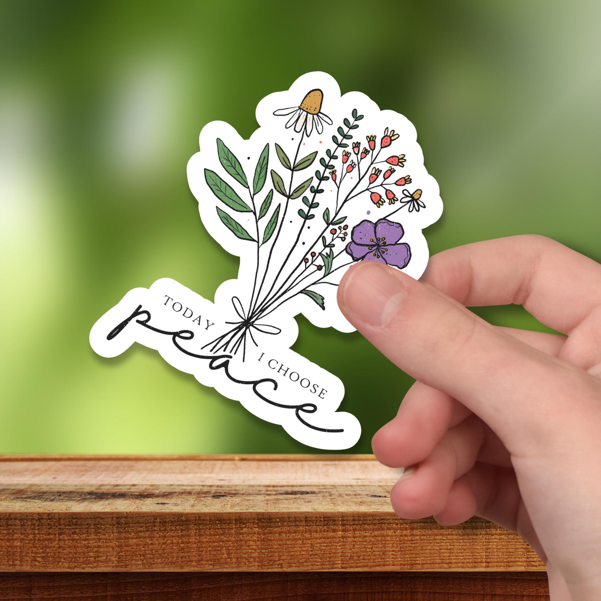 Kofferaufkleber, Geschenkaufkleber, Aufkleber Motivation, großer Blumen Sticker I zur Auswahl in Weiß oder Transparent  #SEG8
