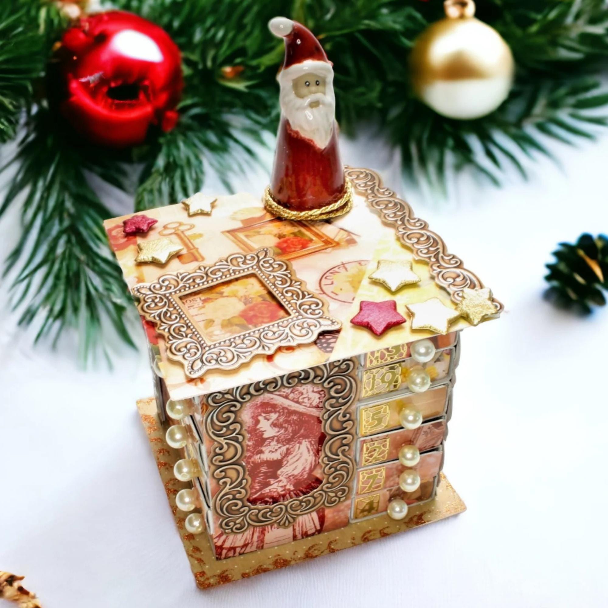 Adventskalender aus 24 Streichholzschachteln Tischdeko zu Weihnachten Adventskalender zum Befüllen Adventsdeko Geschenk Freundin  #613960050