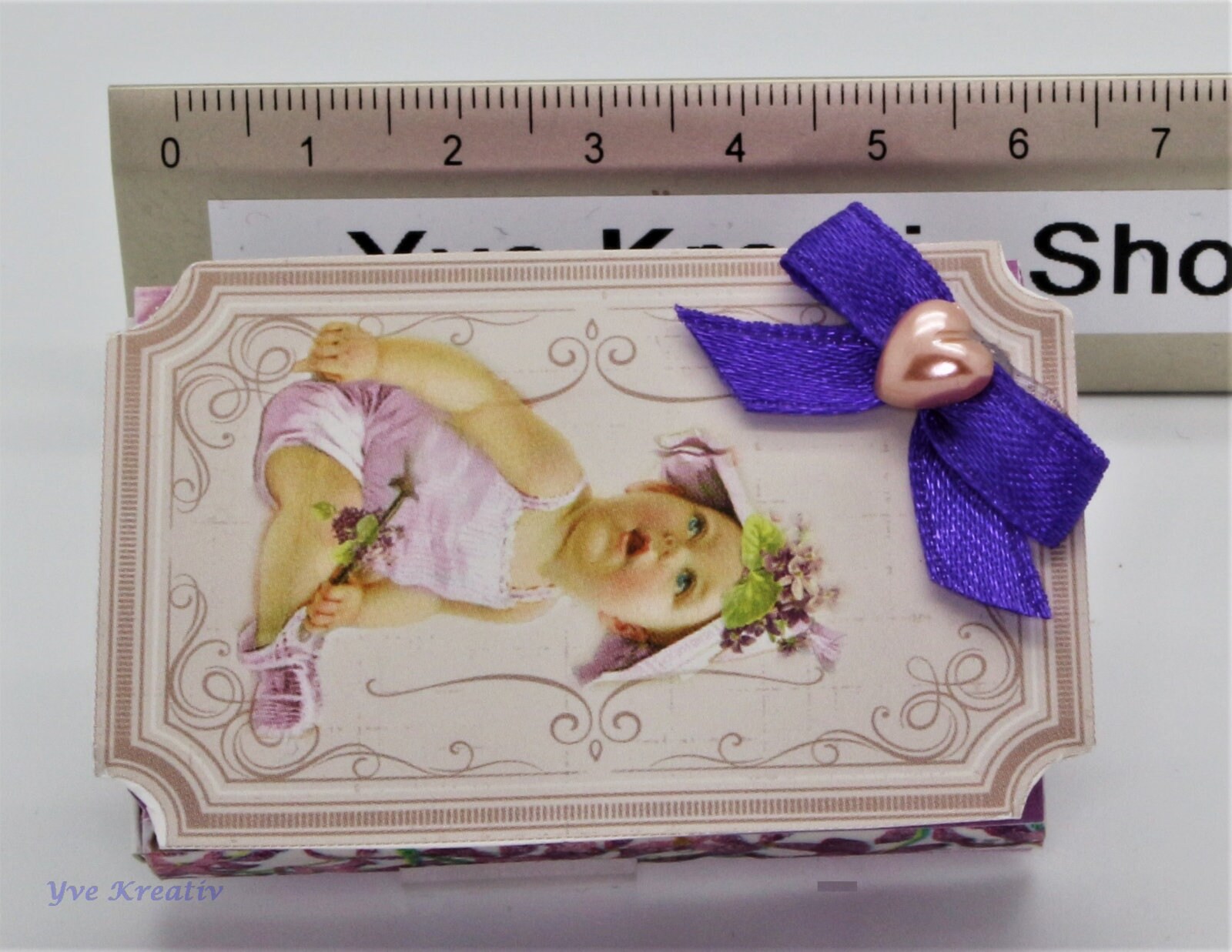 Kleine Schachtel, verzierte Streichholzschachtel als originelle Geschenkverpackung für Geld, Gutscheine und mehr