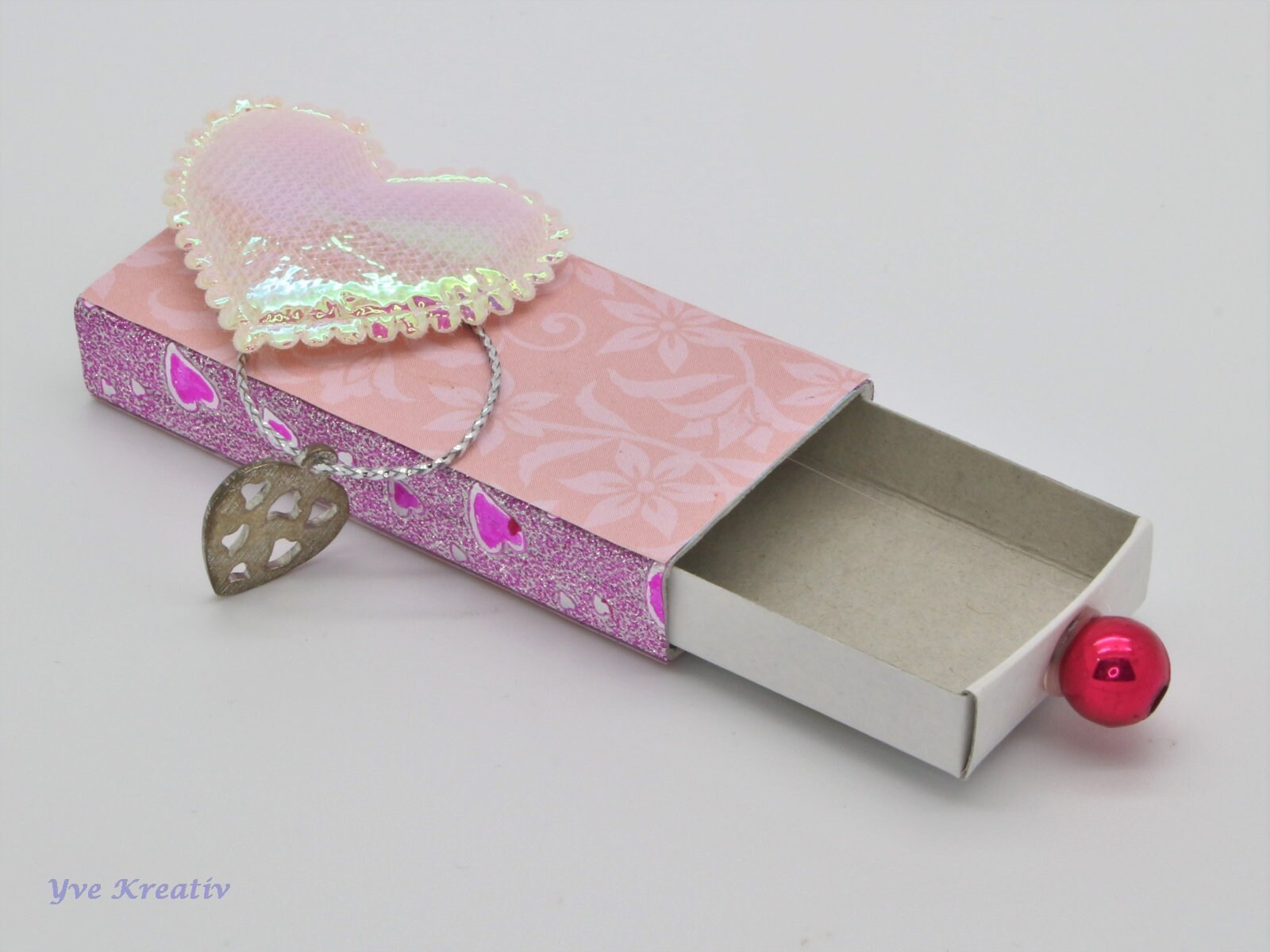 Kleine Schachtel, verzierte Streichholzschachtel als originelle Geschenkverpackung für Geld, Gutscheine und mehr