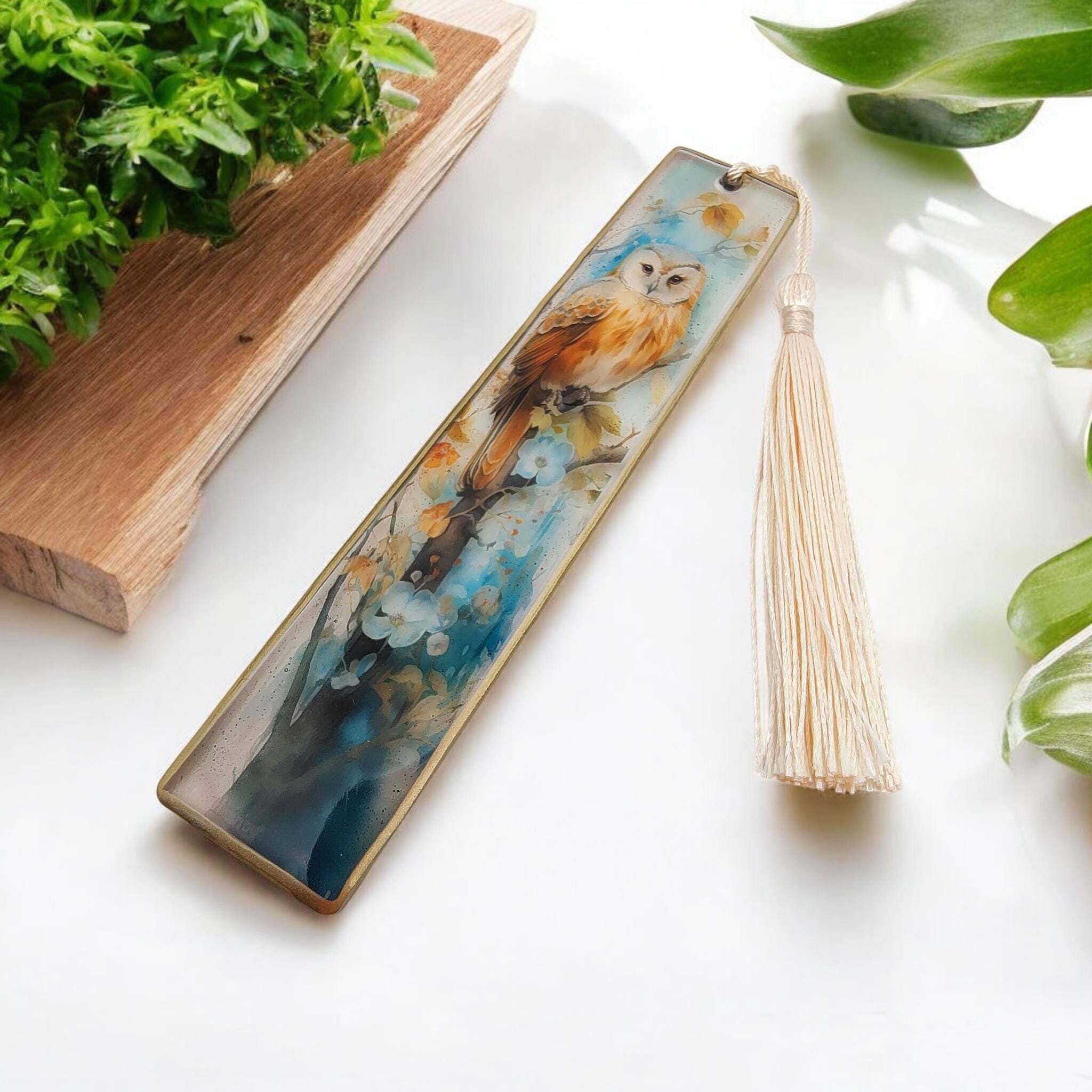 Lesezeichen aus Epoxidharz Motiv Eule Geschenk Geburtstag Mitbringsel zum Buchgeschenk Geschenkidee Buchzeichen transparent #LEEPOX