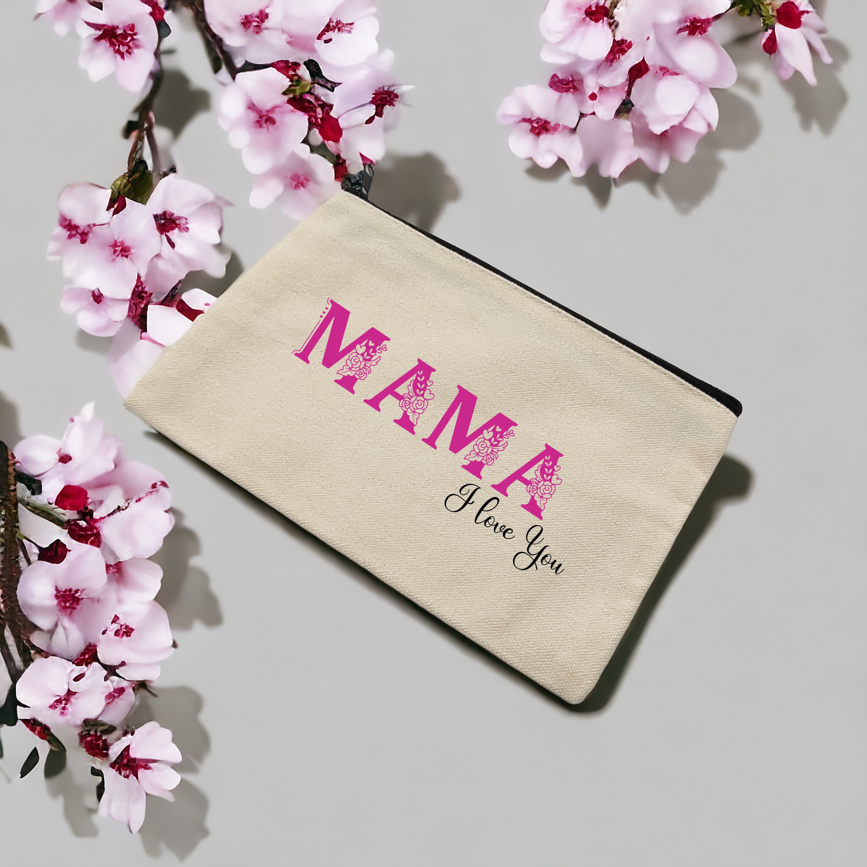 Federmäppchen, Mäppchen für Mama, Kosmetiktasche, kleiner Stoffbeutel mit Reißverschluss, Geschenk Muttertag #FMBAUB Federmäppchen, Mäppchen für Mama, Kosmetiktasche, kleiner Stoffbeutel mit Reißverschluss, Geschenk Muttertag #FMBAUB