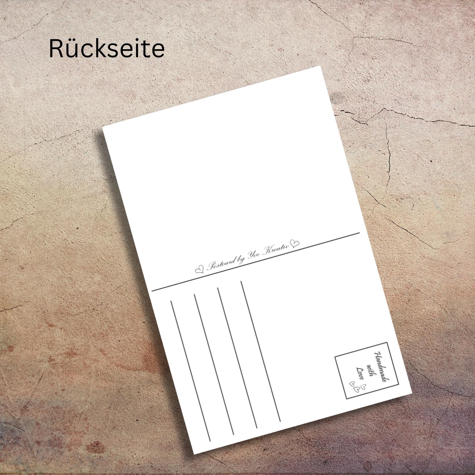 Karte zur Kommunion Konfirmation Firmung Postkarte Grußkarte Geschenkkarte auf DIN A6 Karte mit Glanzoberfläche #PHO