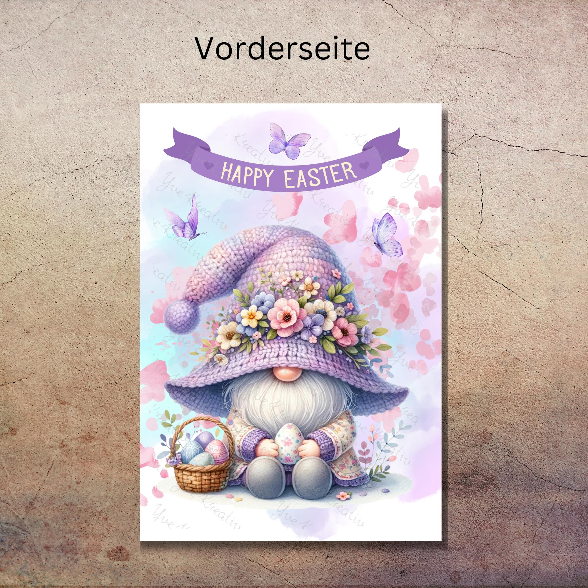Postkarte, Grußkarte, Karte zu Ostern, Osterfest, Ostergruß I Oster Wichtel #PLS