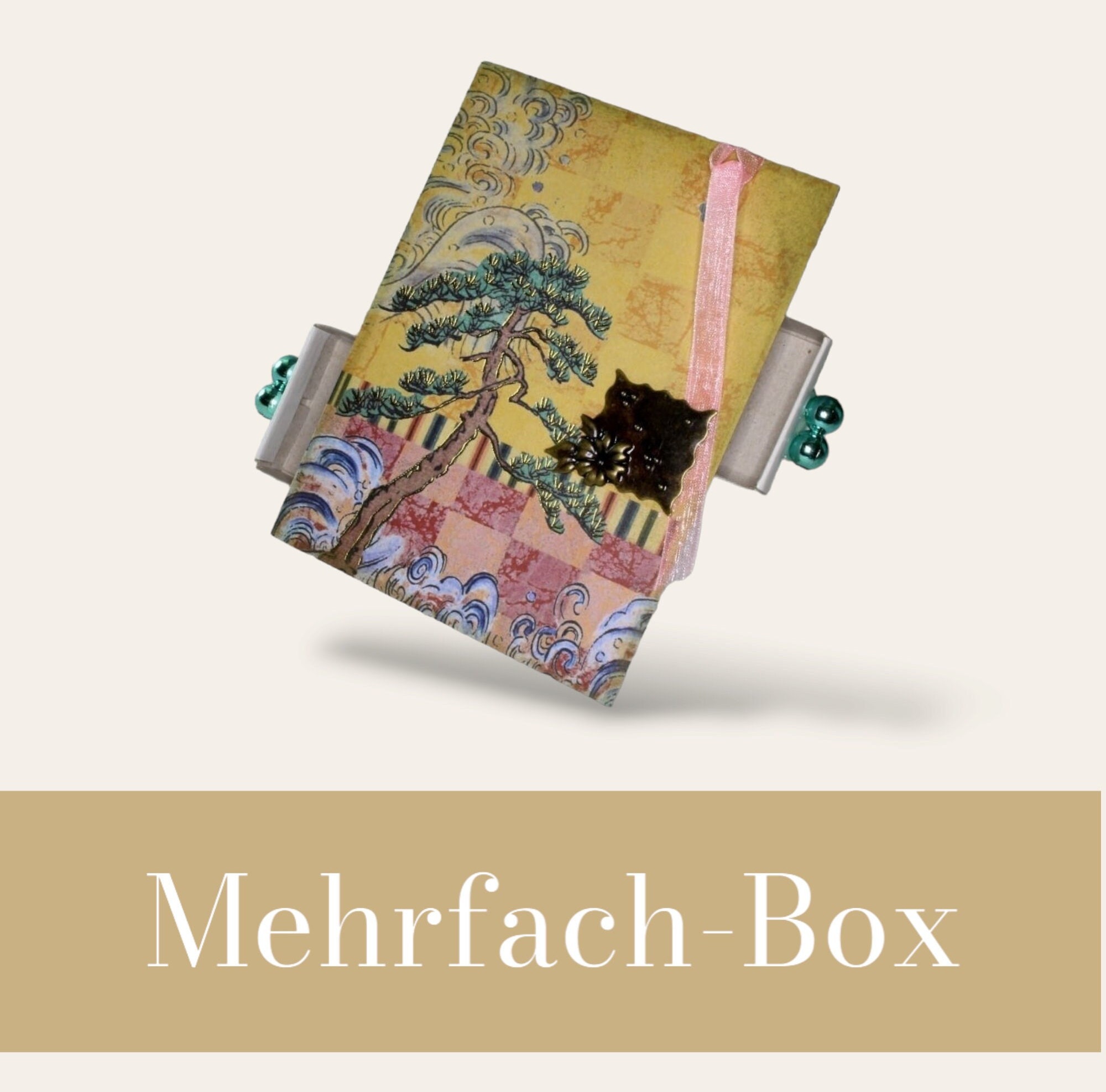 Kleine doppelt Schachtel, verzierte Streichholzschachtel als originelle Geschenkverpackung für Geld, Gutscheine und mehr