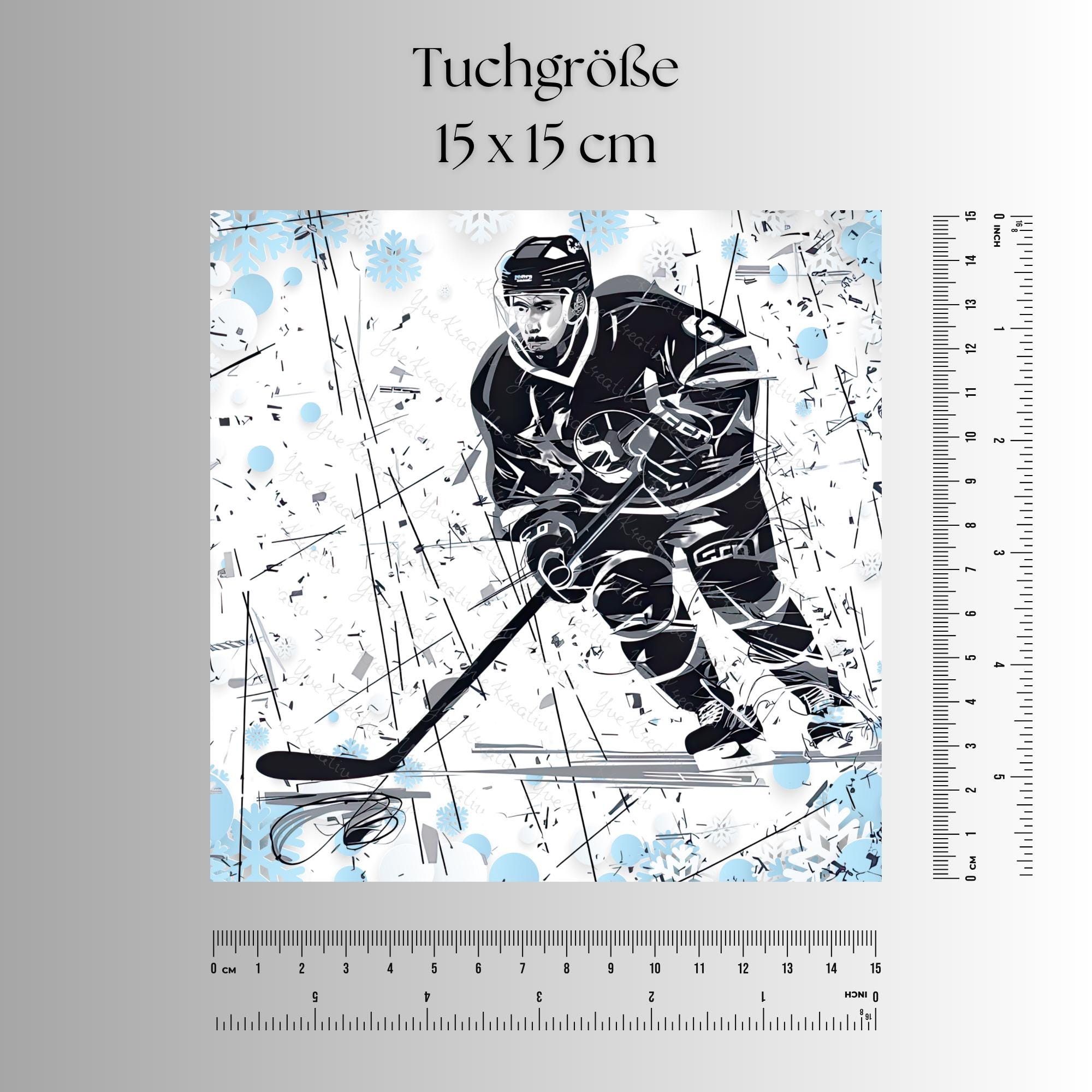 Brillenputztuch bedrucktes Mikrofasertuch für Brillen Tuch für Displays Geschenk Geburtstag Eishockey Eissportler #SP35