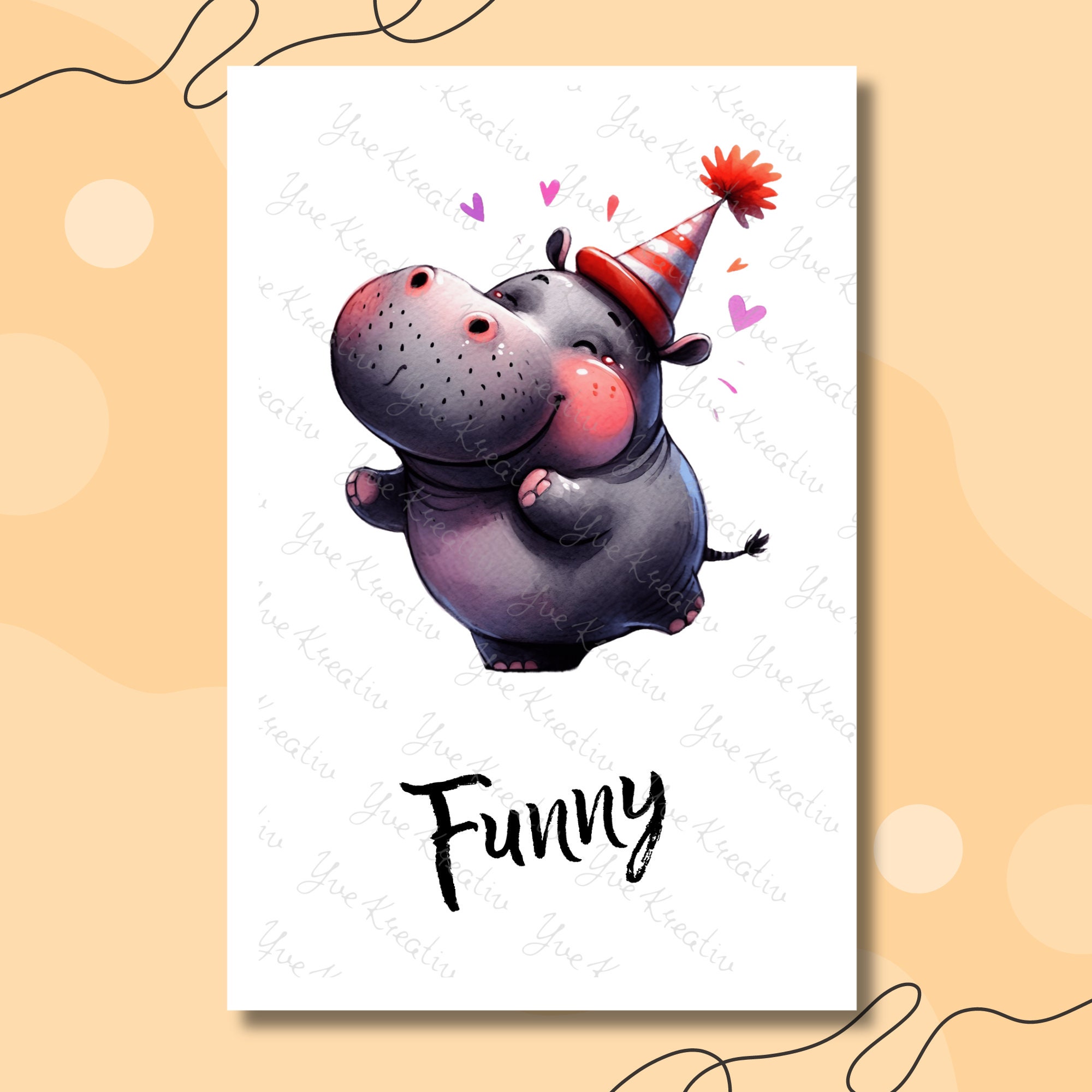 Postkarte Nilpferd Grußkarte Karte Geburtstag Freundin Gutschein Mitbringsel Nilpferd Fan I Crazy, Funny, Lovely I #PHO