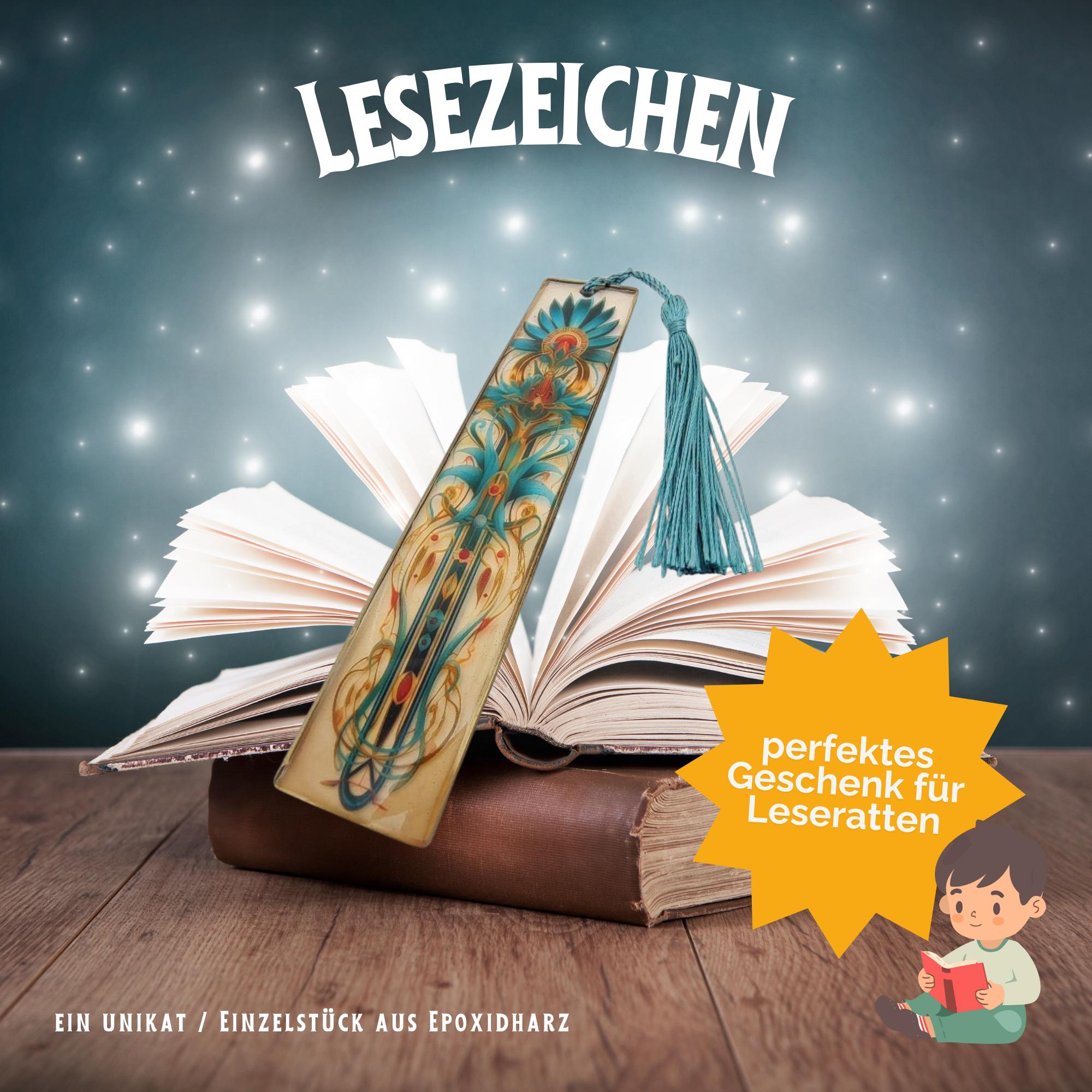 Lesezeichen aus Epoxidharz Mintgrün Gelb Geschenk Geburtstag Mitbringsel zum Buchgeschenk Geschenkidee Buchzeichen transparent #LEEPOX