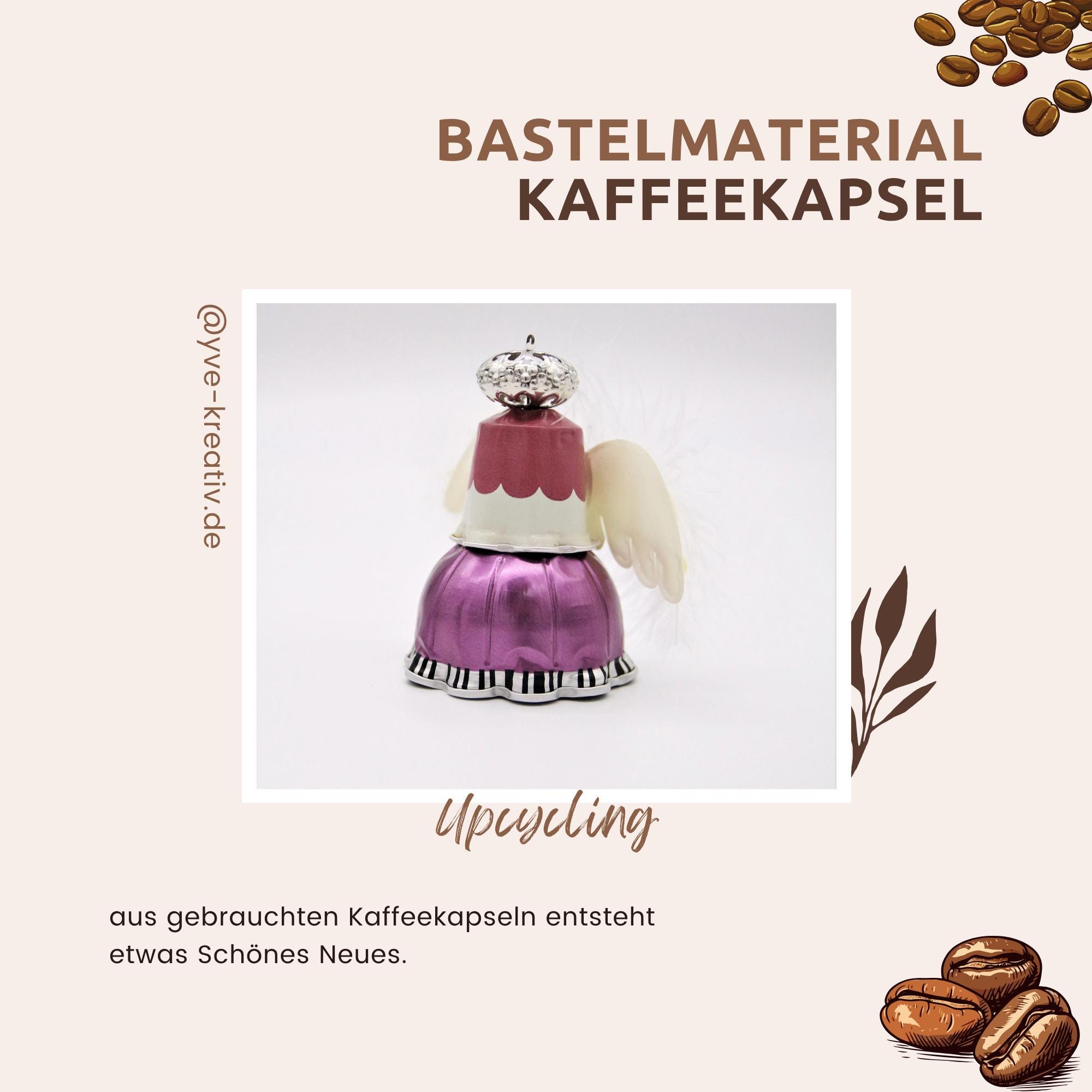 Engel aus Kaffeekapseln Christbaumkugel Upcycling Weihnachtskugel besonderer Weihnachtsdeko Christbaumschmuck Geschenkanhänger #1063507752
