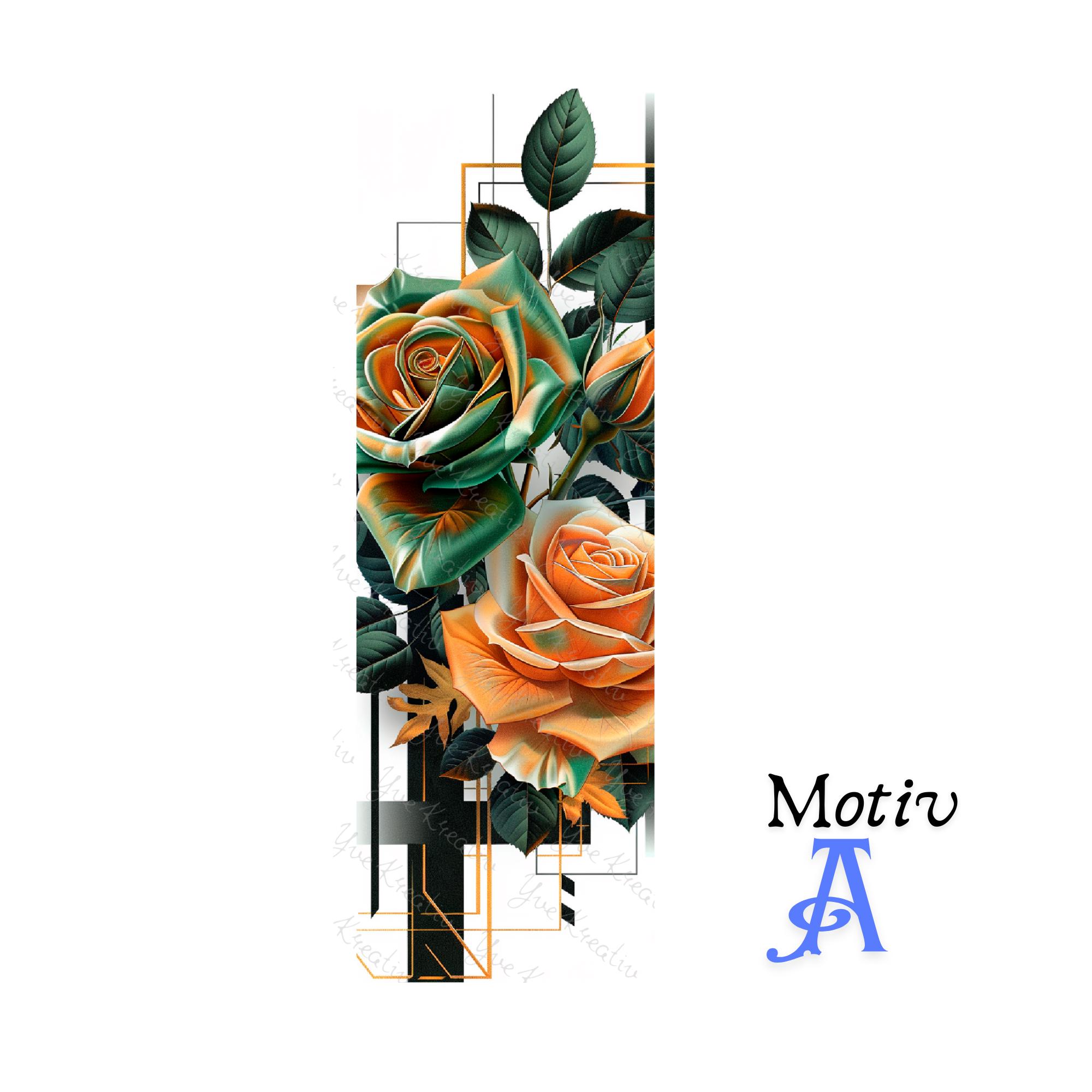 Lesezeichen aus Aluminium Geschenk zum Geburtstag Buchgeschenk "Motiv Rosen" Bookmark - 2 Motive zur Auswahl  #LEALU