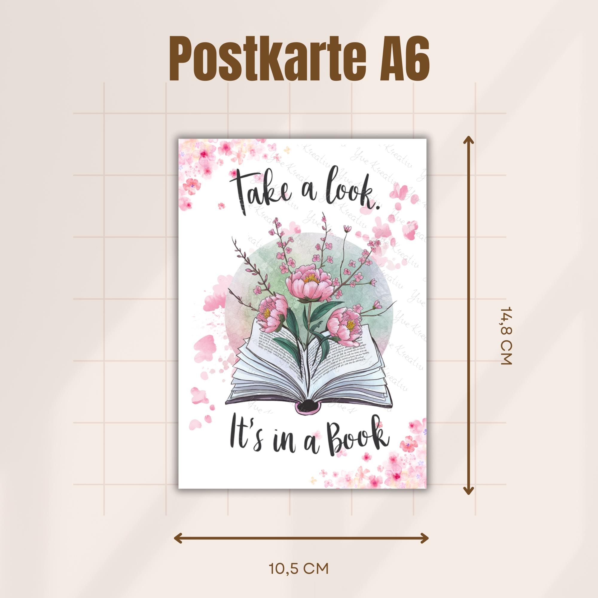 Postkarte Grußkarte Karte zum Geburtstag Bücher Lesen zum Buchgeschenk Gutschein  #PLS