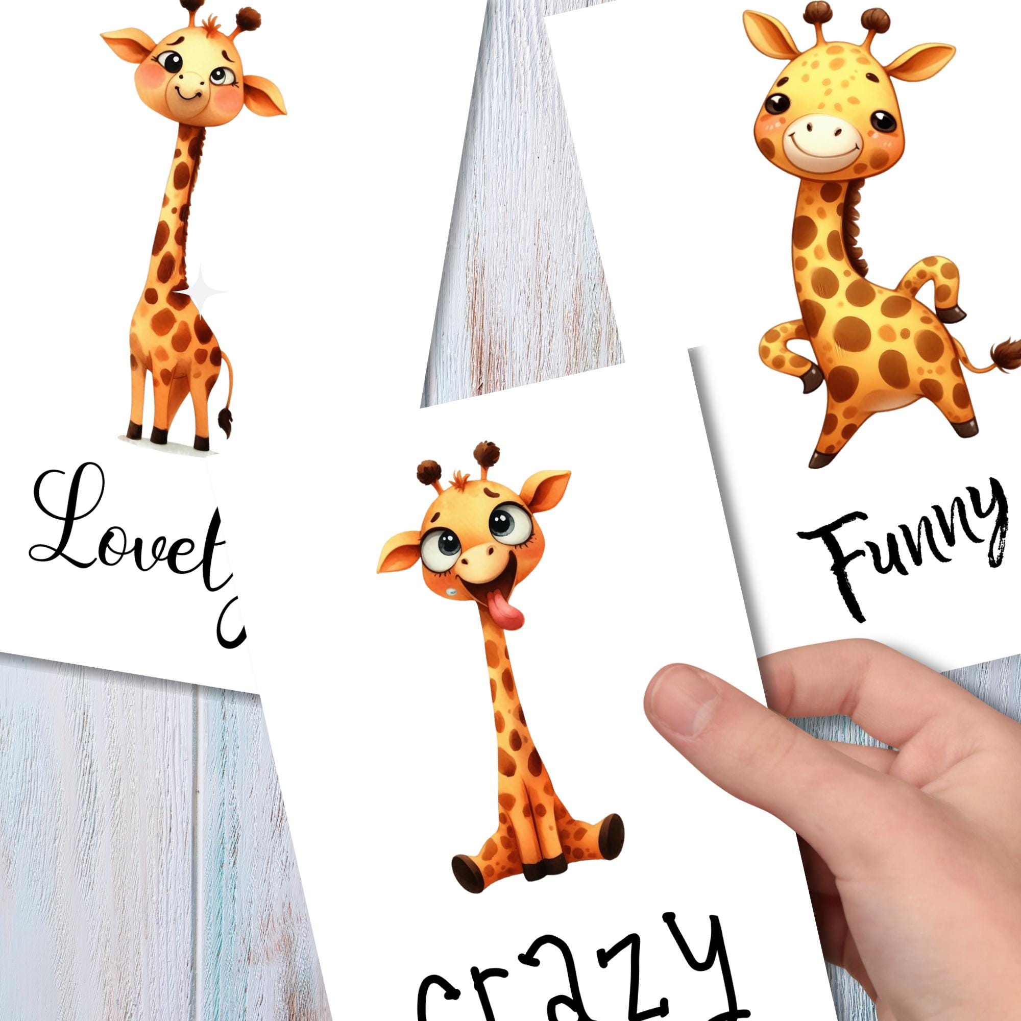 Postkarte Giraffe Grußkarte Karte Geburtstag Freundin Gutschein Mitbringsel Giraffen Fan I Crazy, Funny, Lovely I #PHO