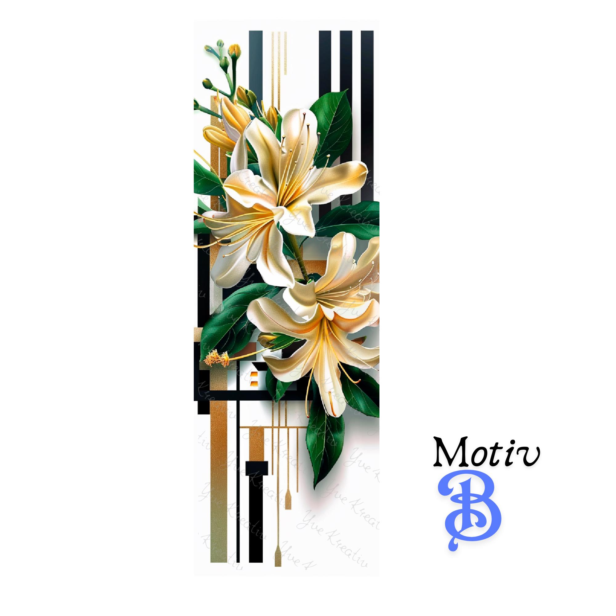 Lesezeichen aus Aluminium Geschenk zum Geburtstag Buchgeschenk "Motiv Lilien" Bookmark - 2 Motive zur Auswahl  #LEALU