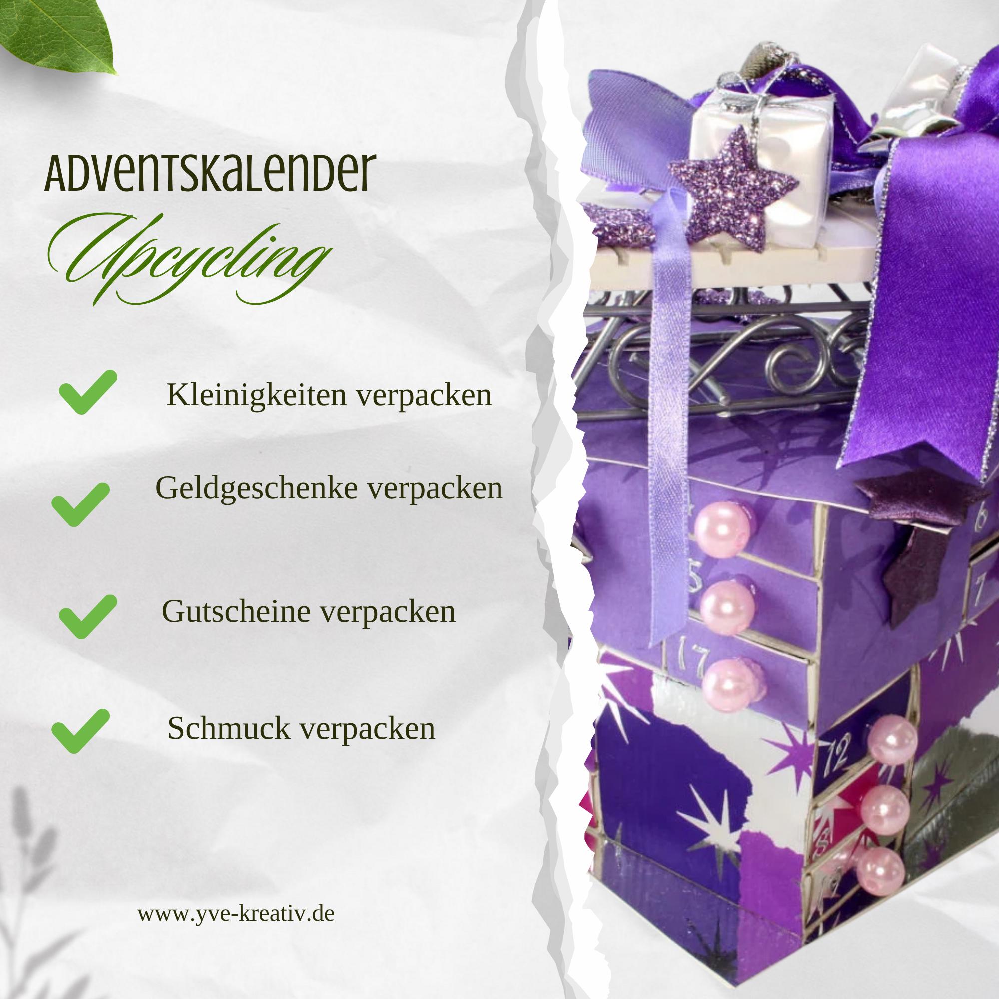 Adventskalender aus 24 Streichholzschachteln Tischdeko zu Weihnachten Adventskalender zum Befüllen Adventsdeko Geschenk Freundin  #613960178