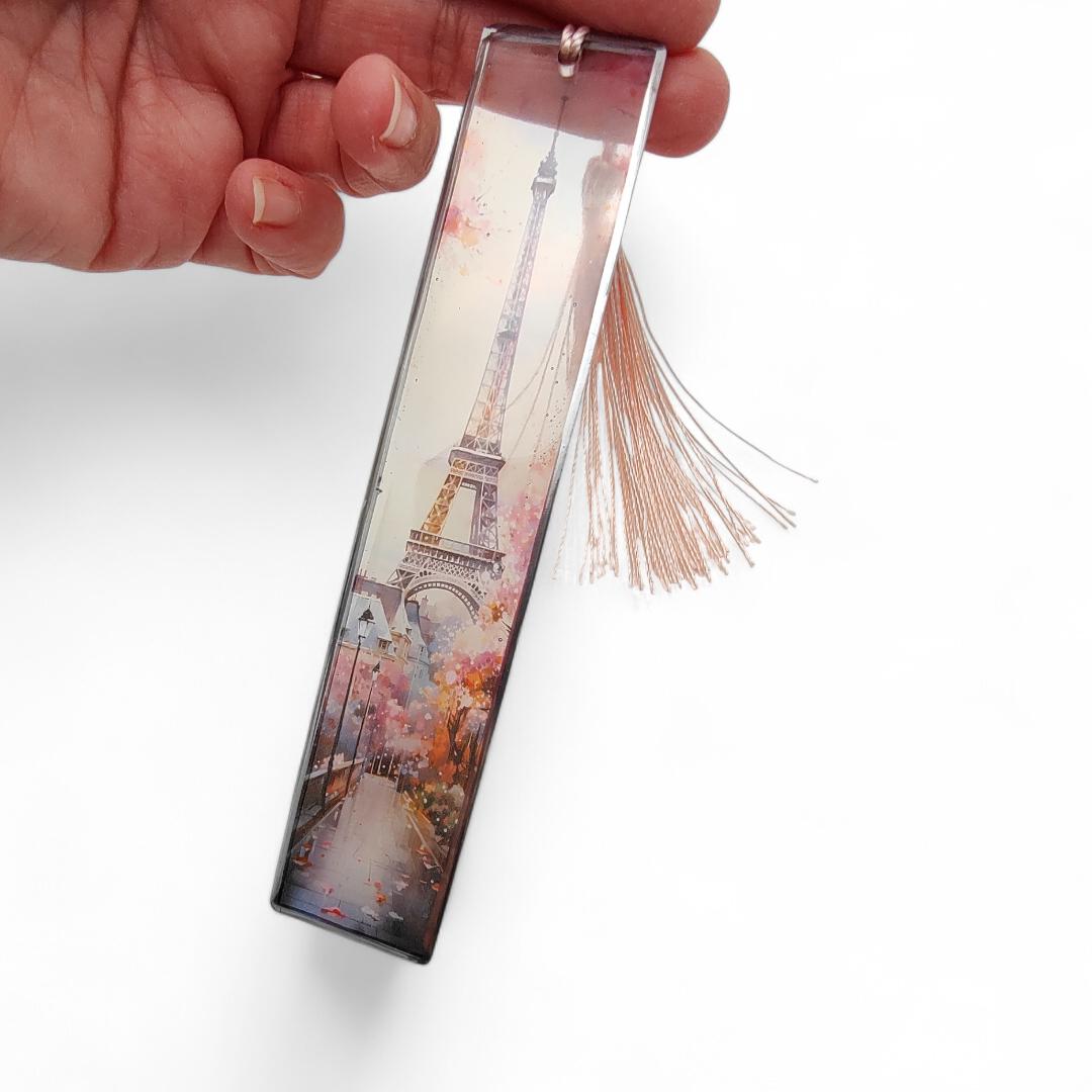 Lesezeichen aus Epoxidharz Geschenk Geburtstag Buchgeschenk Paris Bookmark Reise Gutschein Frankreich #LEEPOX