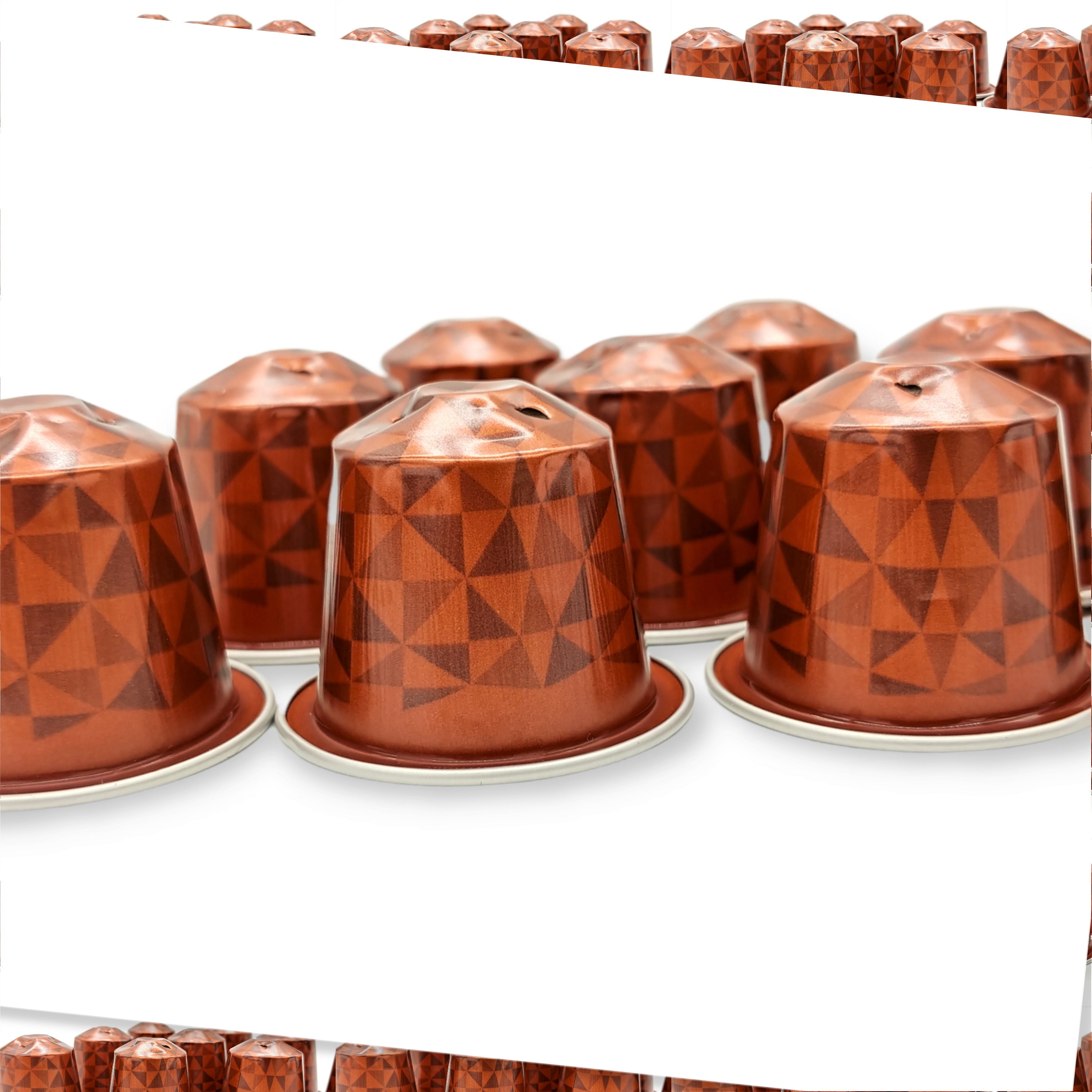 10 leere Kaffeekapseln Farbe : rot-braun mit Muster  #KNS