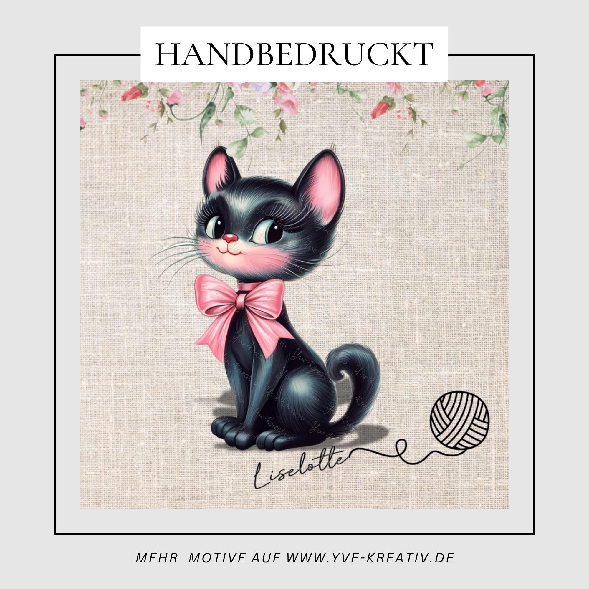 Brillenputztuch Katze personalisiert mit Namen bedrucktes Mikrofasertuch für Brille Displays Sonnenbrille Geschenk Katzenmama #TI141P