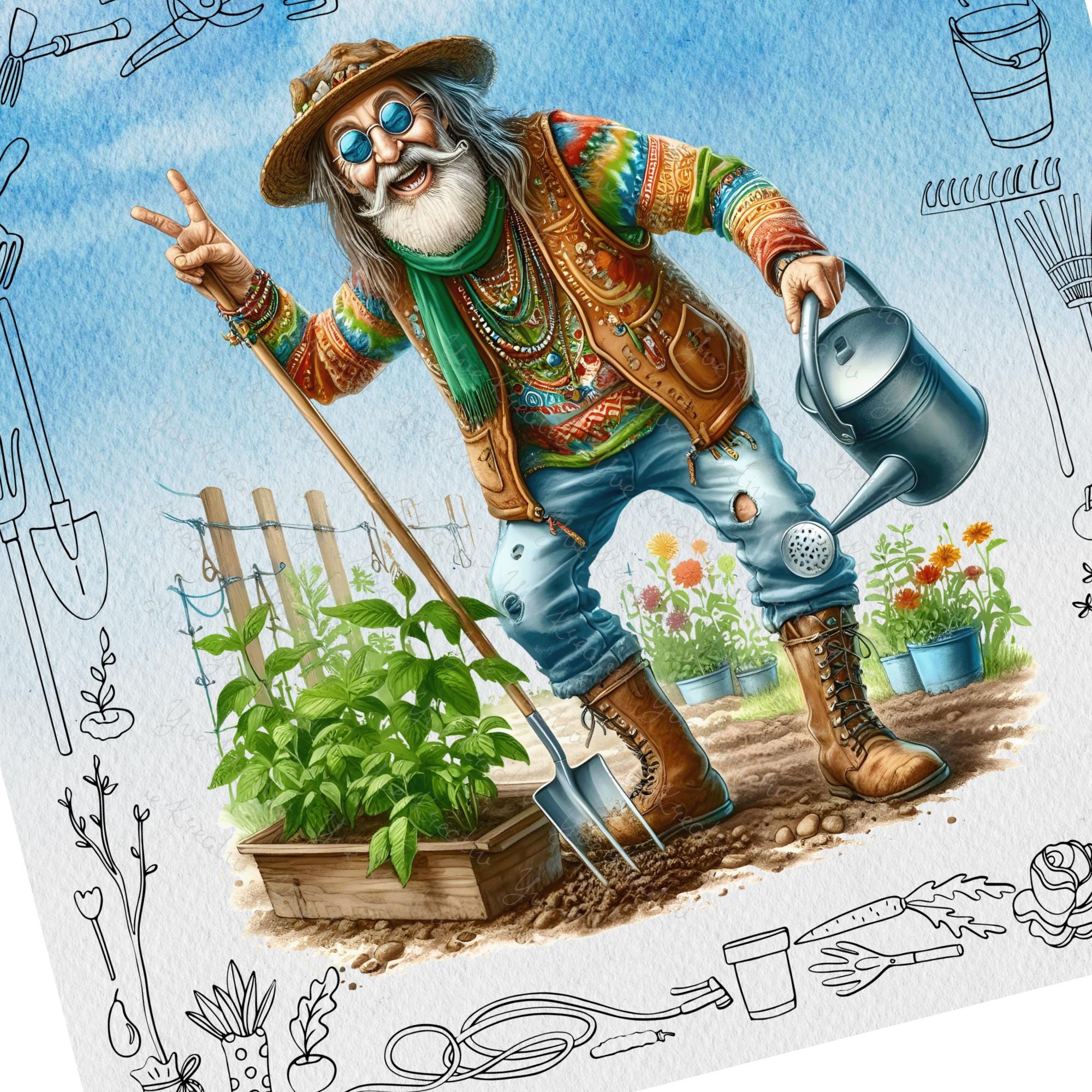 Brillenputztuch Gärtner bedrucktes Mikrofasertuch für Brillen Displaytuch Sonnenbrille Geschenk Gartenfreund Mitbringsel Opa #BE12