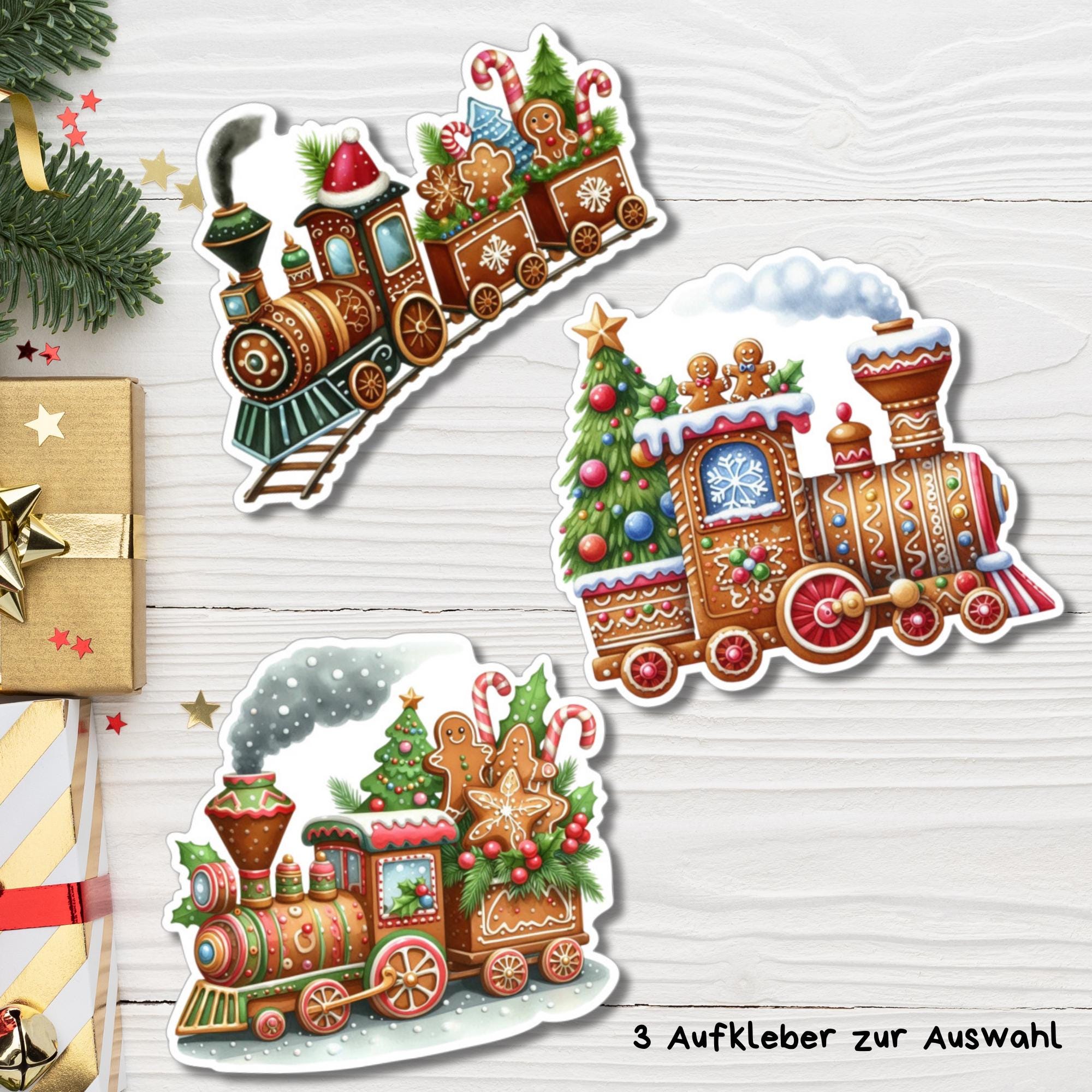 Aufkleber, große Sticker zu Weihnachten und Advent - 3 Aufkleber zur Auswahl in Weiß oder Transparent #SEG8 Aufkleber, große Sticker zu Weihnachten und Advent - 3 Aufkleber zur Auswahl in Weiß oder Transparent #SEG8