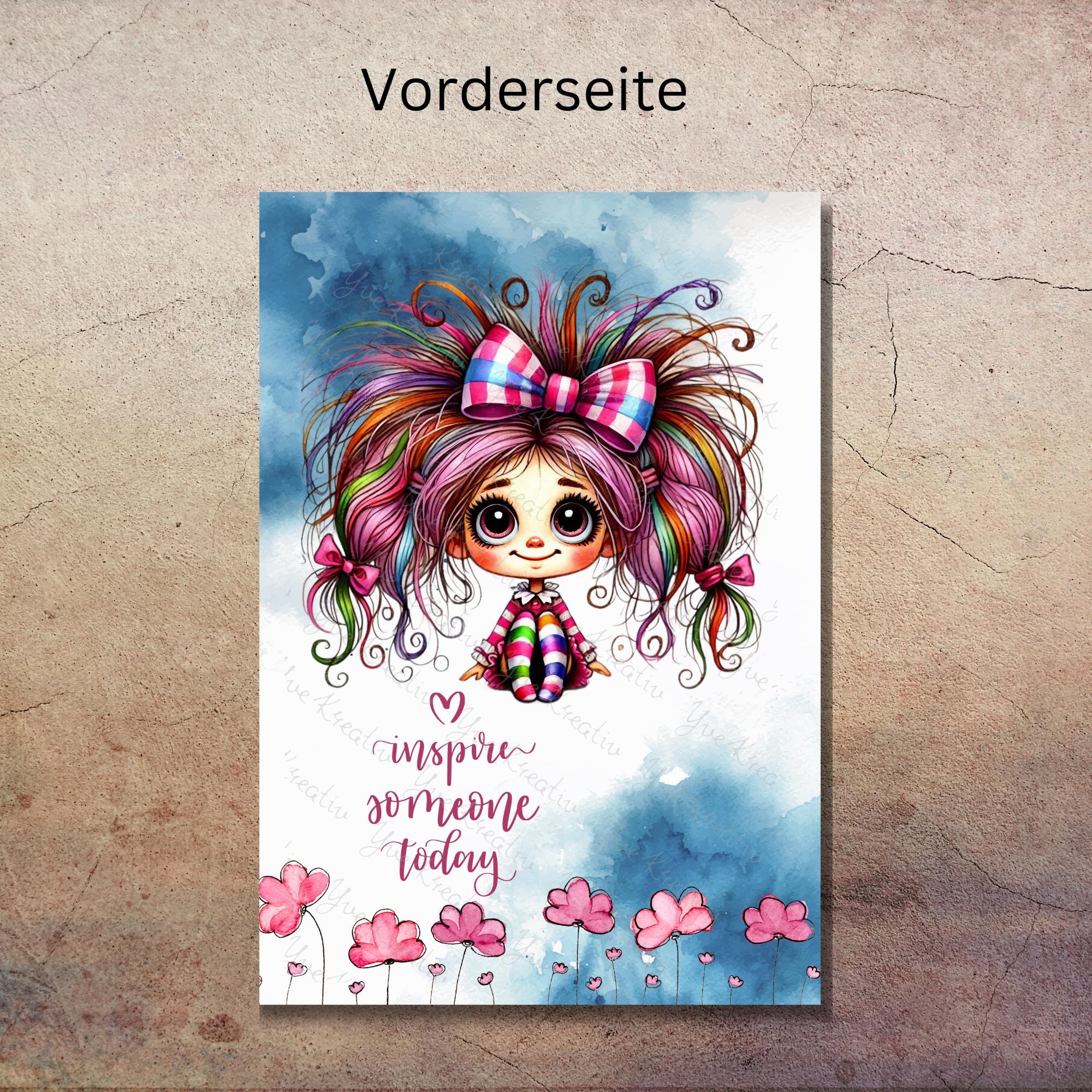 Postkarte, Grußkarte, Karte zum Geburtstag, Motivation, Aufmunterung I Crazy Girl #PLS