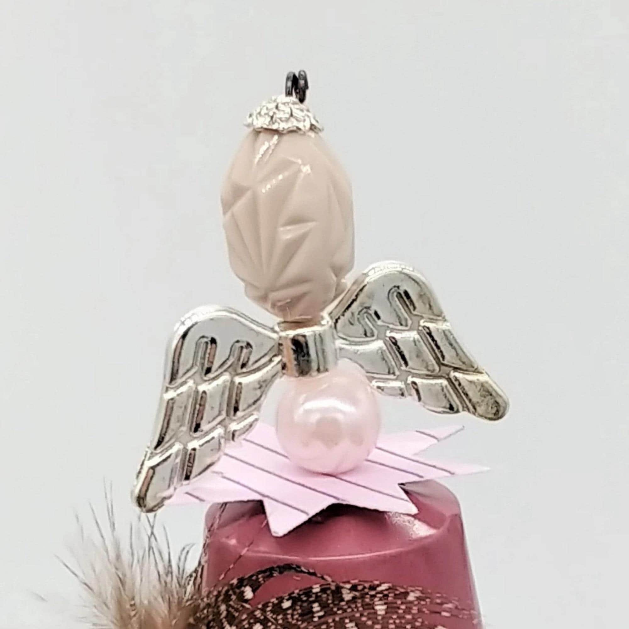 Engel aus Kaffeekapseln Christbaumkugel Upcycling Weihnachtskugel besonderer Weihnachtsdeko auf Metallklammer Christbaumclip  #1122708427