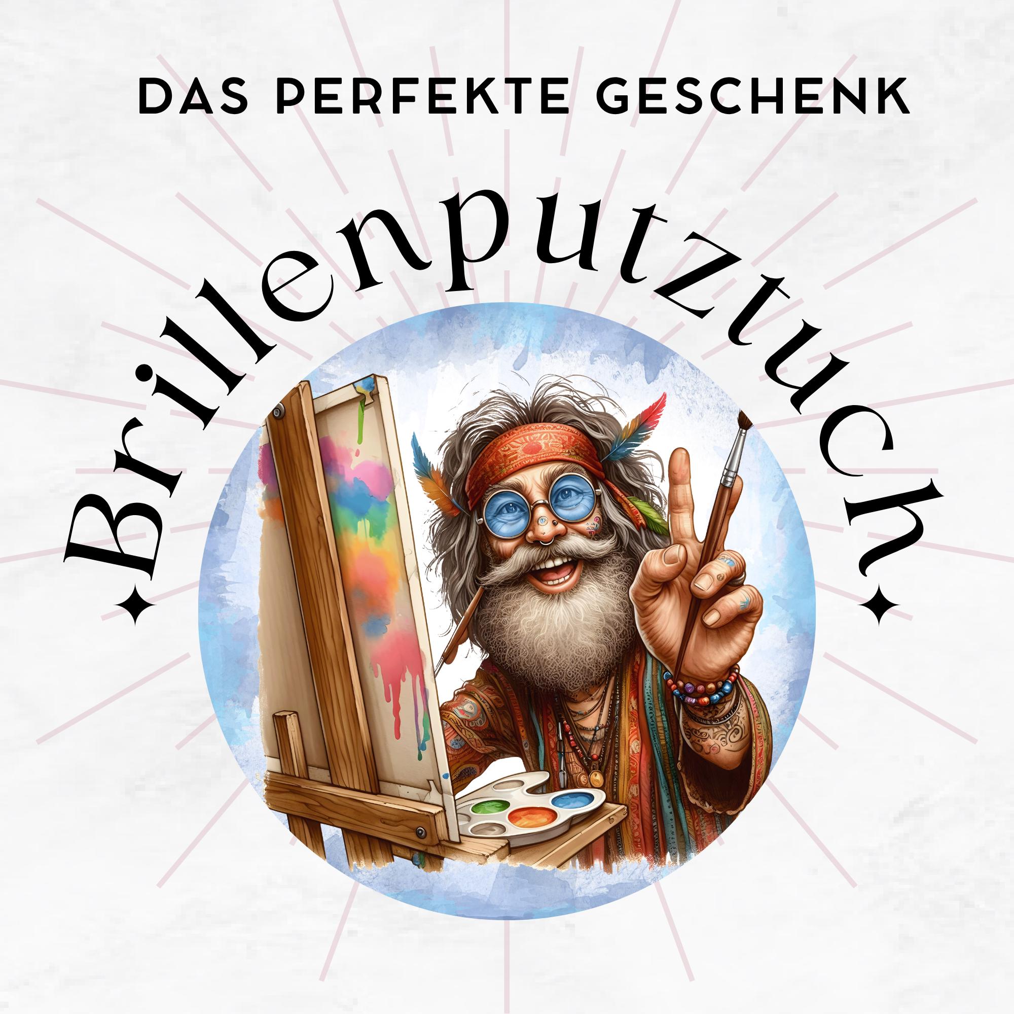 Brillenputztuch Maler bedrucktes Mikrofasertuch für Brillen Displaytuch Sonnenbrille Geschenk Künstler Mitbringsel Opa #BE14