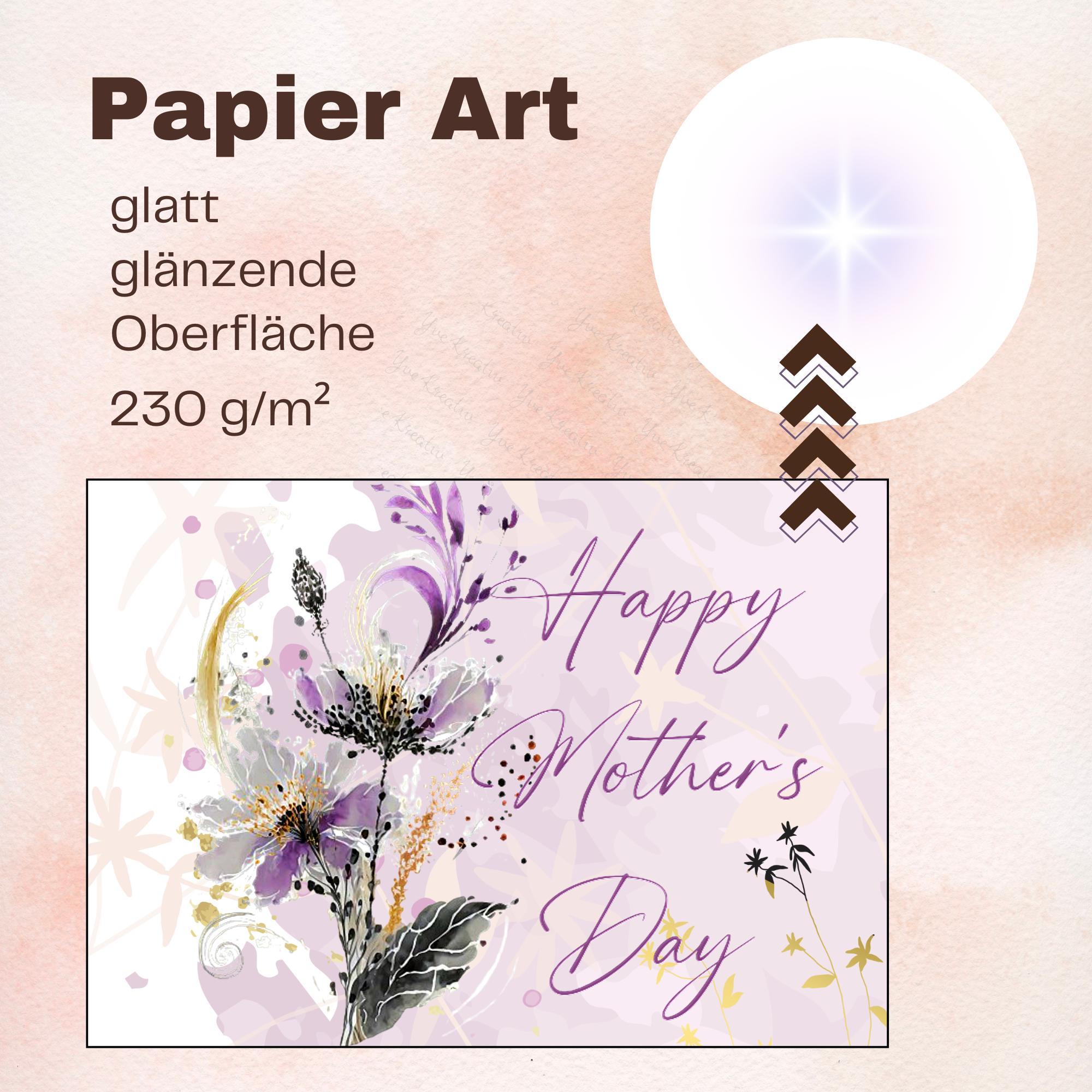 Geschenk zum Muttertag Postkarte Karte Glückwunschkarte Grußkarte Geschenkkarte auf DIN A6 Karte mit Glanzoberfläche #PHO Geschenk zum Muttertag Postkarte Karte Glückwunschkarte Grußkarte Geschenkkarte auf DIN A6 Karte mit Glanzoberfläche #PHO