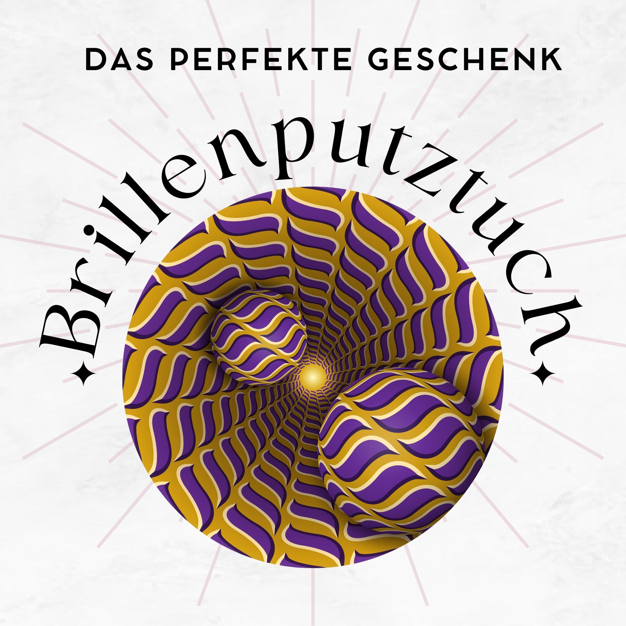 Brillenputztuch Optische Täuschung bedrucktes Mikrofasertuch für Brille Sonnenbrille Displays Handyputztuch Brillentuch Mikrofaser #AL79