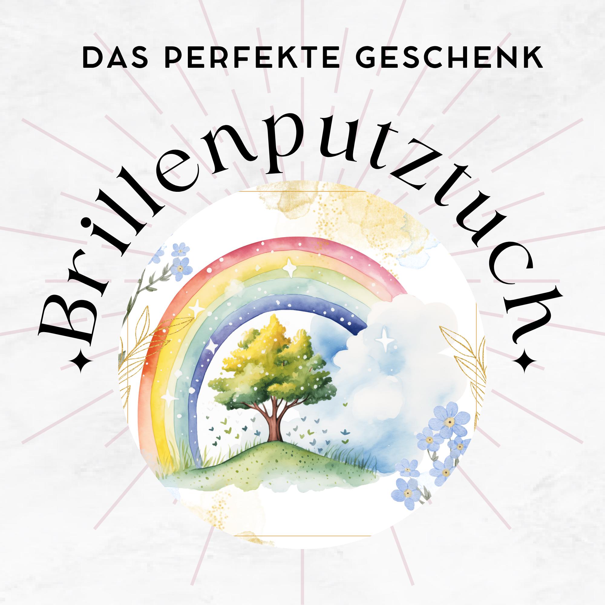 Brillenputztuch Regenbogen bedrucktes Mikrofasertuch für Brillen Displays Mitbringsel Freundin Geschenkidee Mama Geschenk  #MO20