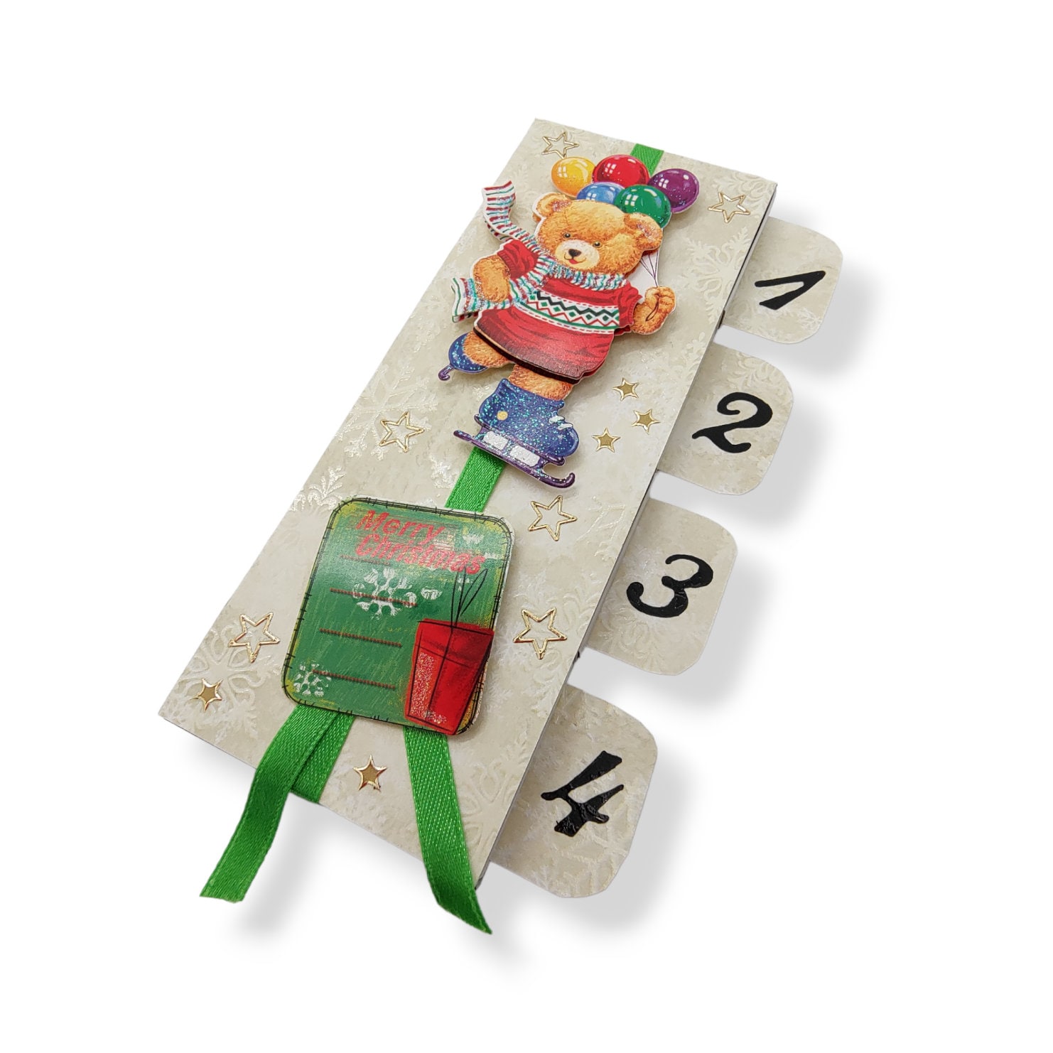 Adventskalender zum Befüllen aus 4 Streichholzschachteln  #613960890