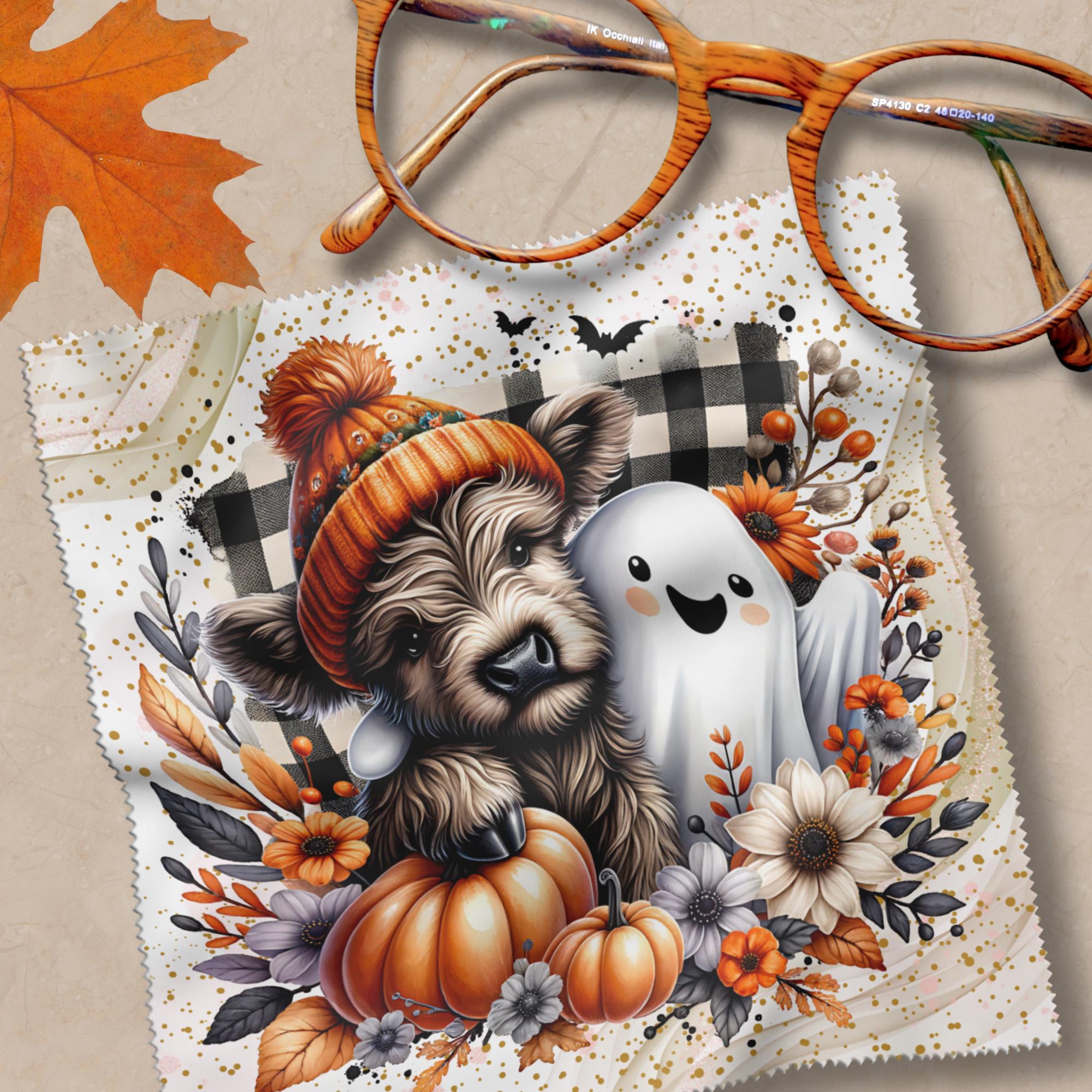 Brillenputztuch Herbst bedrucktes Mikrofasertuch für Sonnenbrille Displays Handy Herbst Geschenk Halloween Mitbringsel #SA5