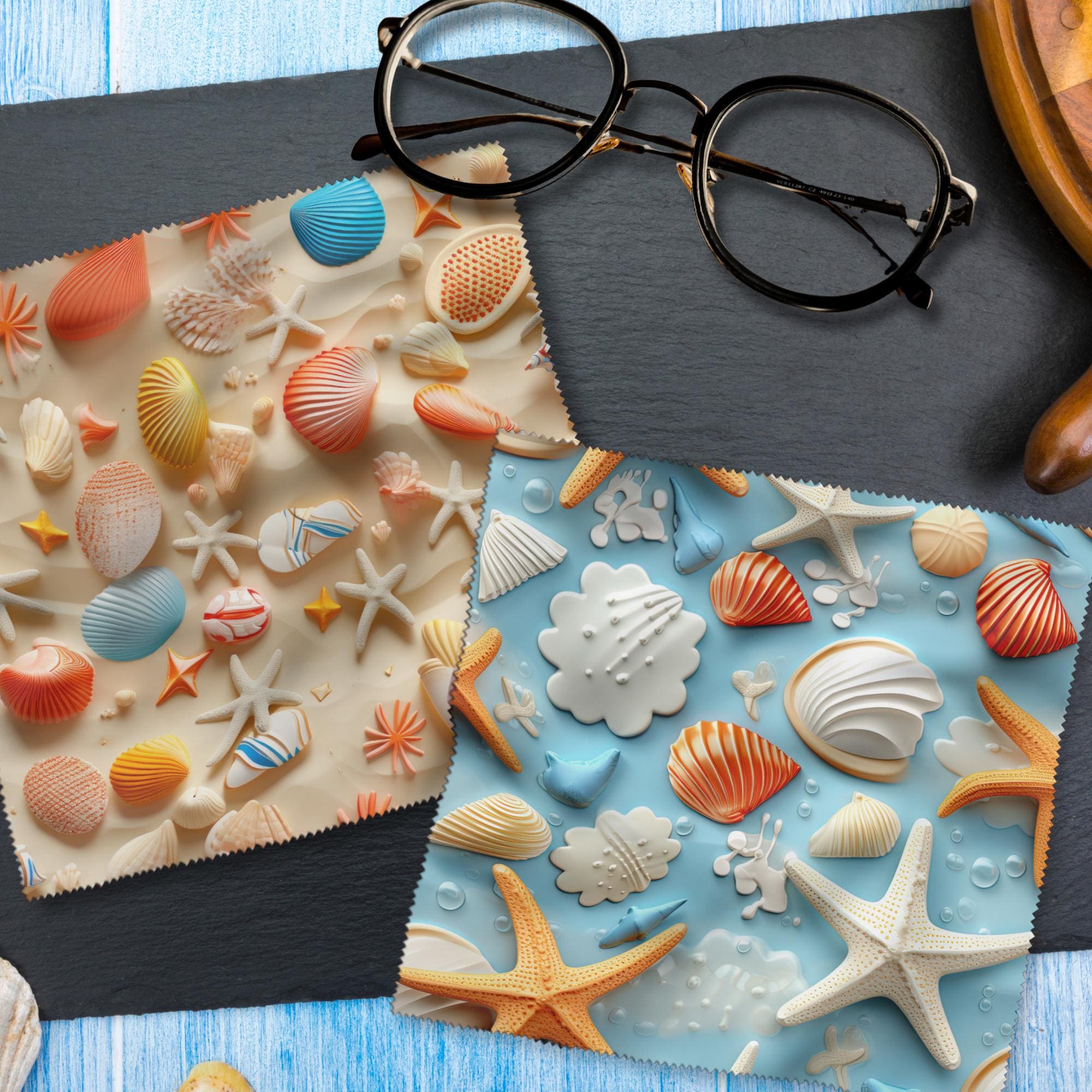 Brillenputztuch bedrucktes Mikrofasertuch für Brillen, Displays & mehr | Perfektes Geschenk Geburtstag Urlaub Reise Strand #UR18ab