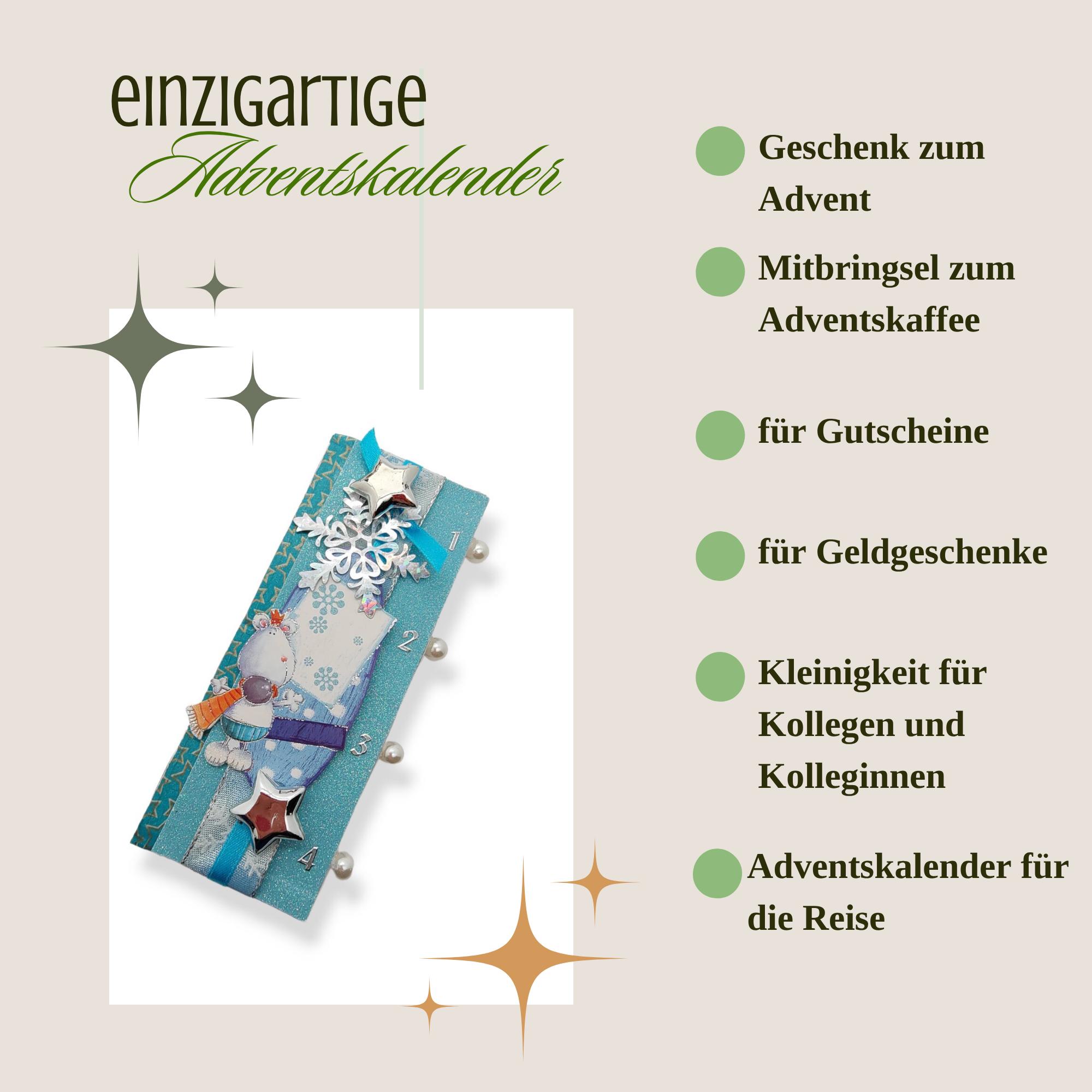 Adventskalender zum Befüllen aus 4 Streichholzschachteln Upcycling kleine Adventsgeschenke Geldgeschenk Weihnachten Mitbringsel #627796339