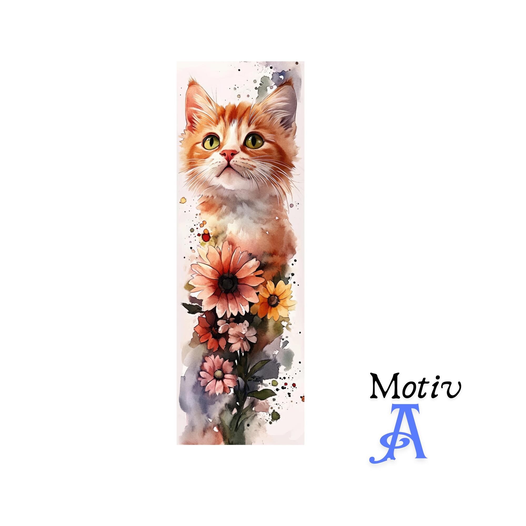 Lesezeichen aus Aluminium Geschenk zum Geburtstag Buchgeschenk "Motiv Katze" Bookmark - 2 Motive zur Auswahl  #LEALU
