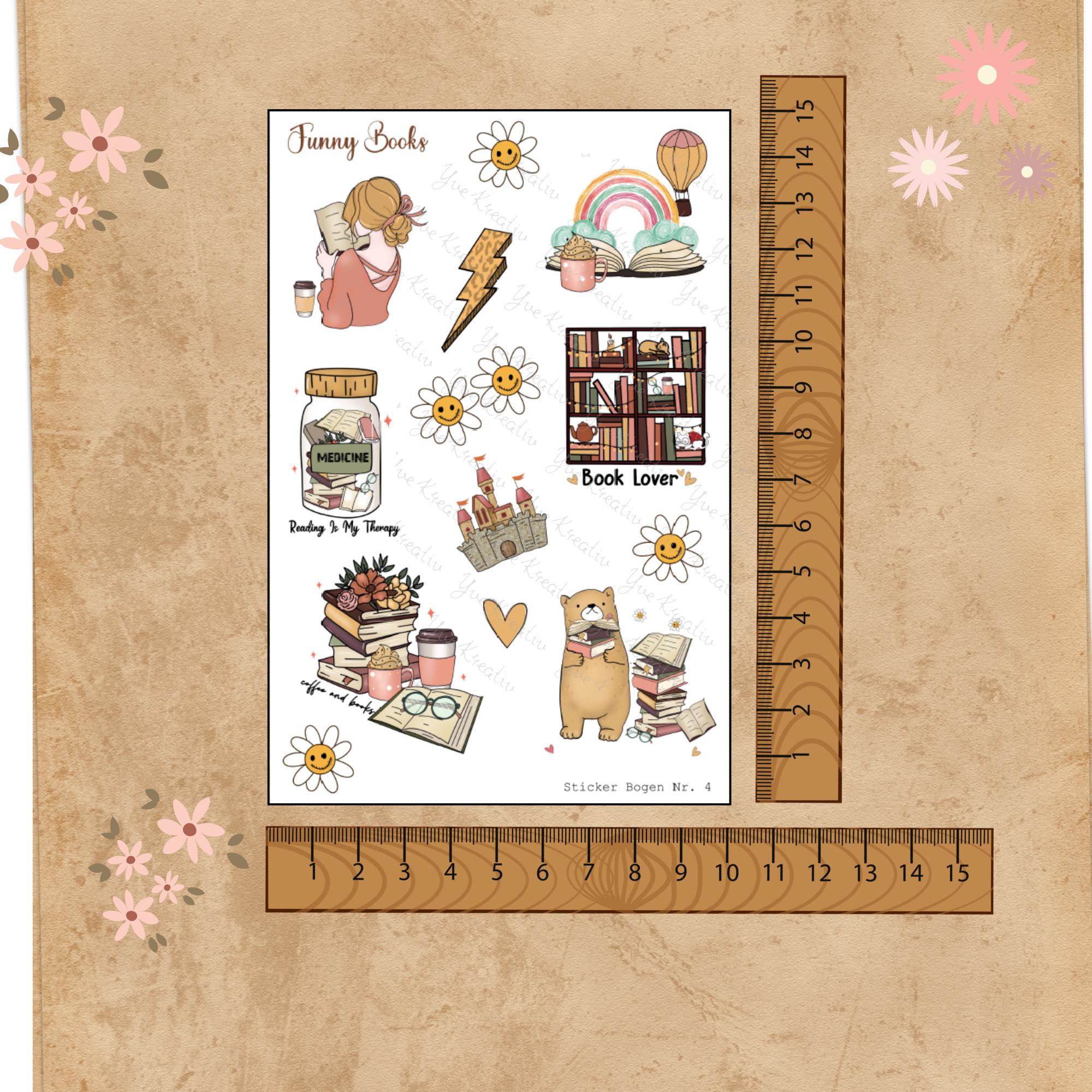 Aufkleber Love Books Stickerbogen Bücher für Leseratten Sticker Set - 3 Bögen zur Auswahl in Weiß - Transparent - Matt - Glanz #SBA6 Aufkleber Love Books Stickerbogen Bücher für Leseratten Sticker Set - 3 Bögen zur Auswahl in Weiß - Transparent - Matt - Glanz #SBA6