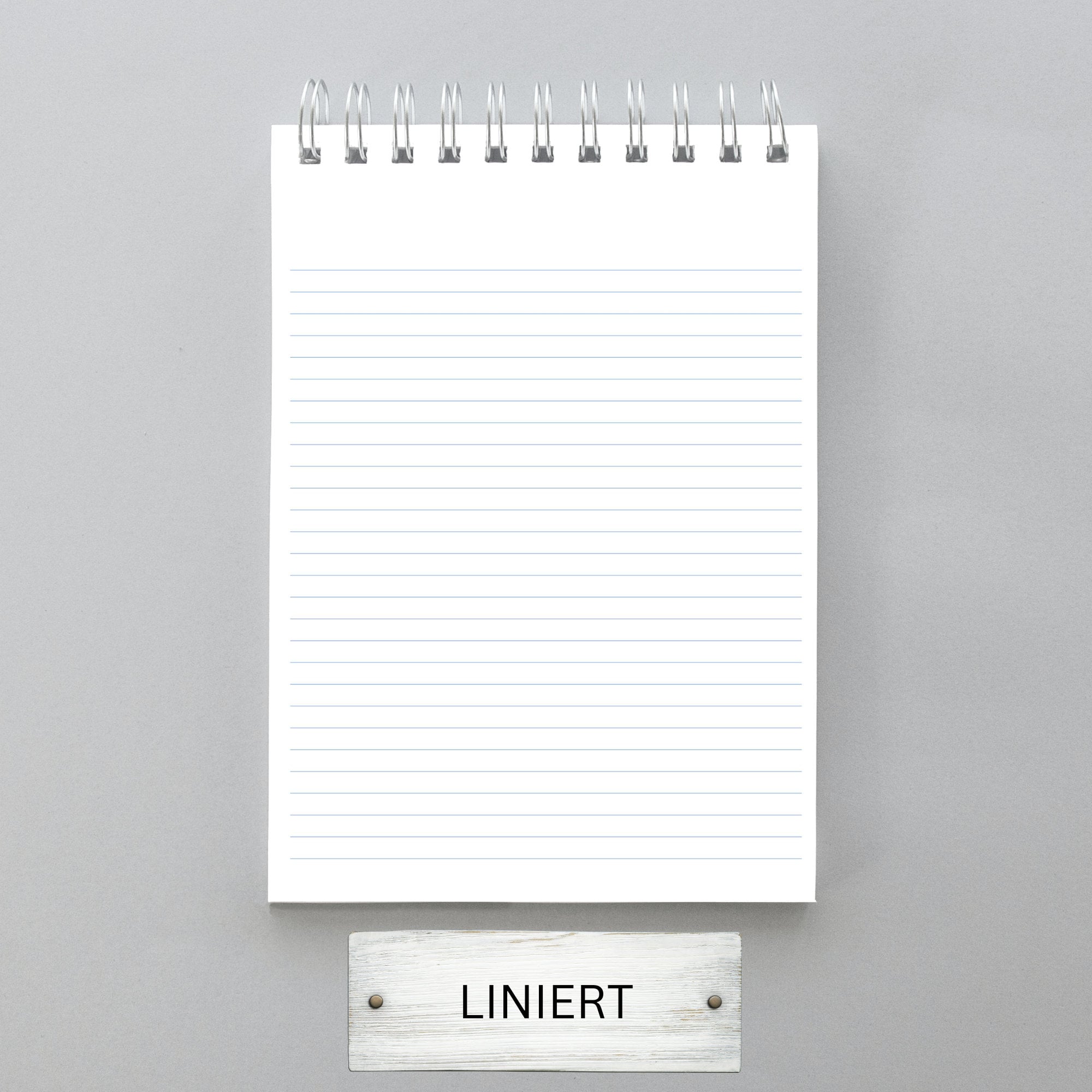 Notizblock personalisiert mit Monogramm + Datum DIN A6 Ringblock Schreibblock Notizbuch Zettelblock für Schule oder private Notizen  #A6SO