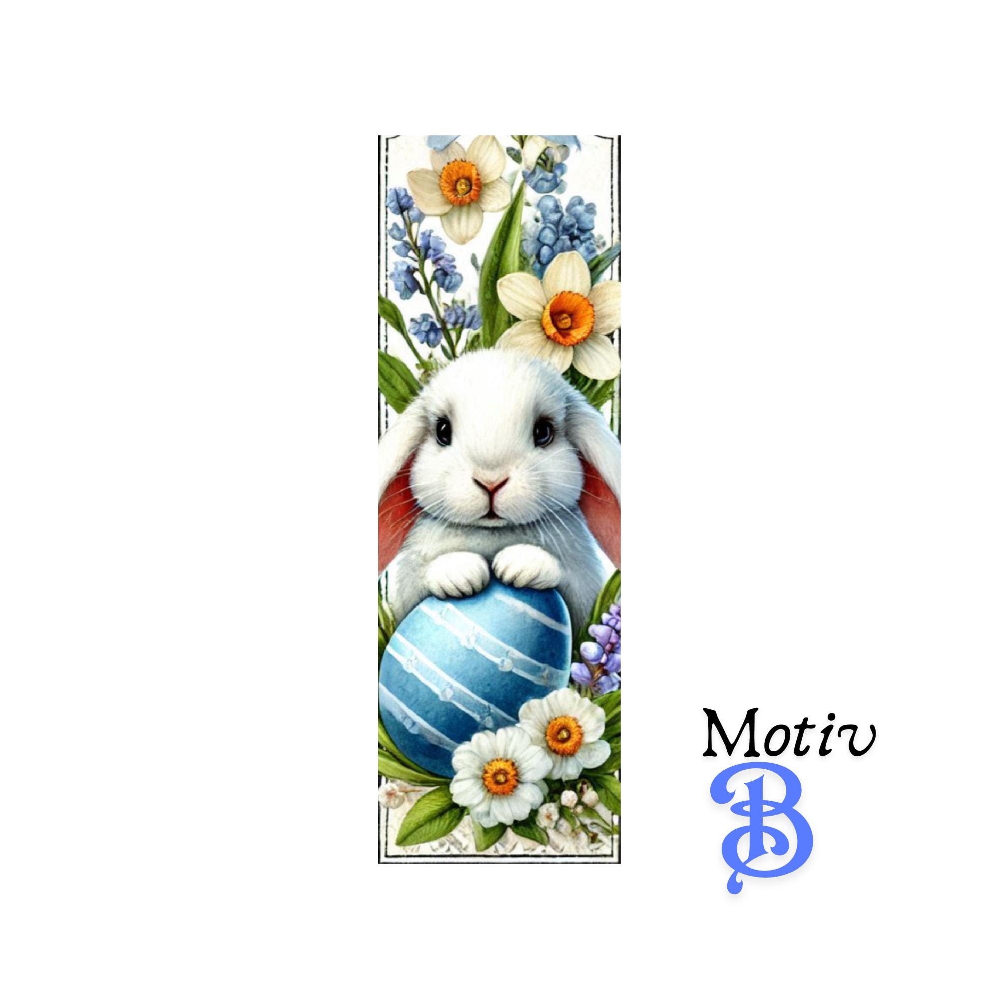 Lesezeichen aus Aluminium Geschenk zu Ostern Hase Osterhase Ostereier Bücher Bookmark - 2 Motive zur Auswahl  #LEALU