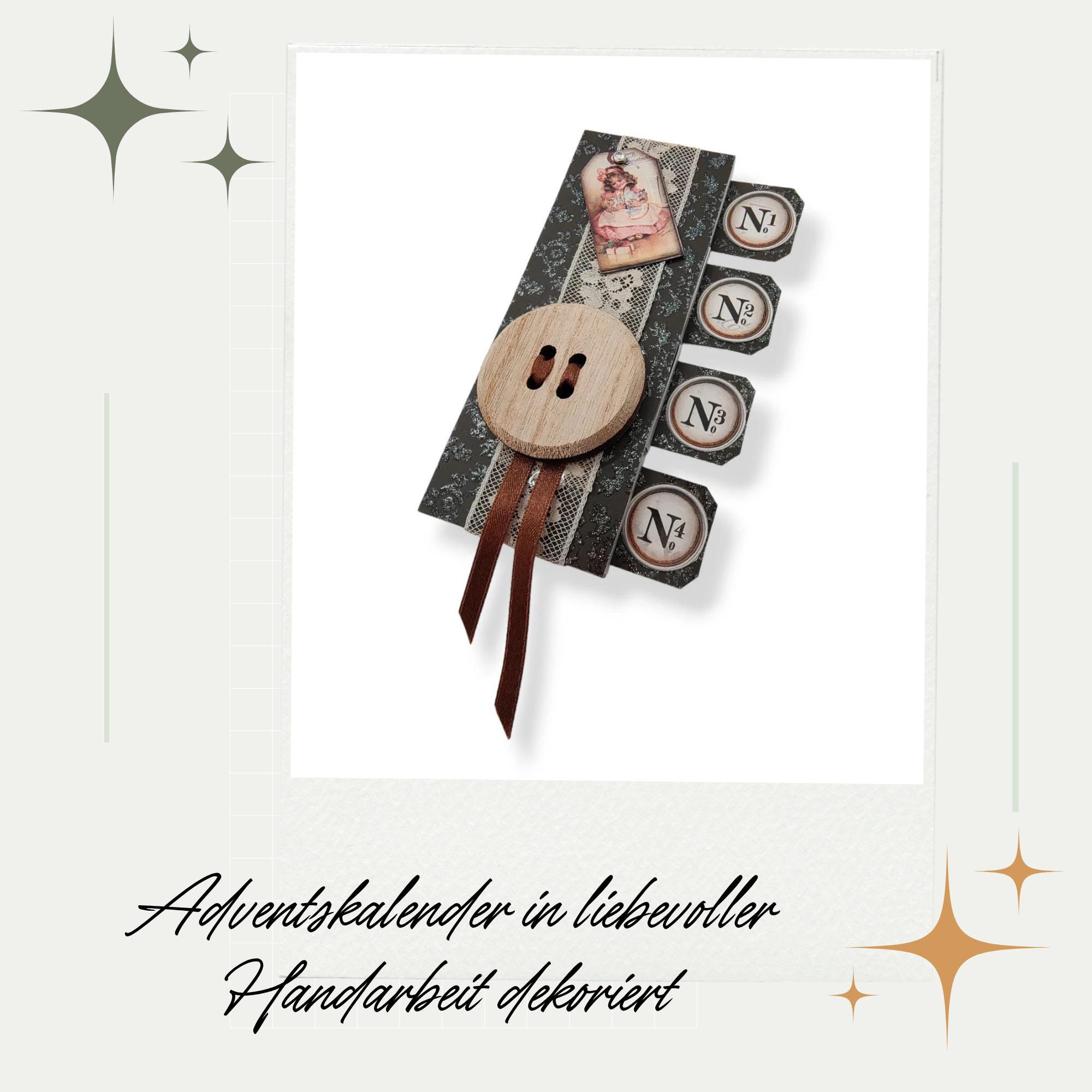 Adventskalender zum Befüllen aus 4 Streichholzschachteln Upcycling kleine Adventsgeschenke Geldgeschenk Weihnachten Mitbringsel #627796367