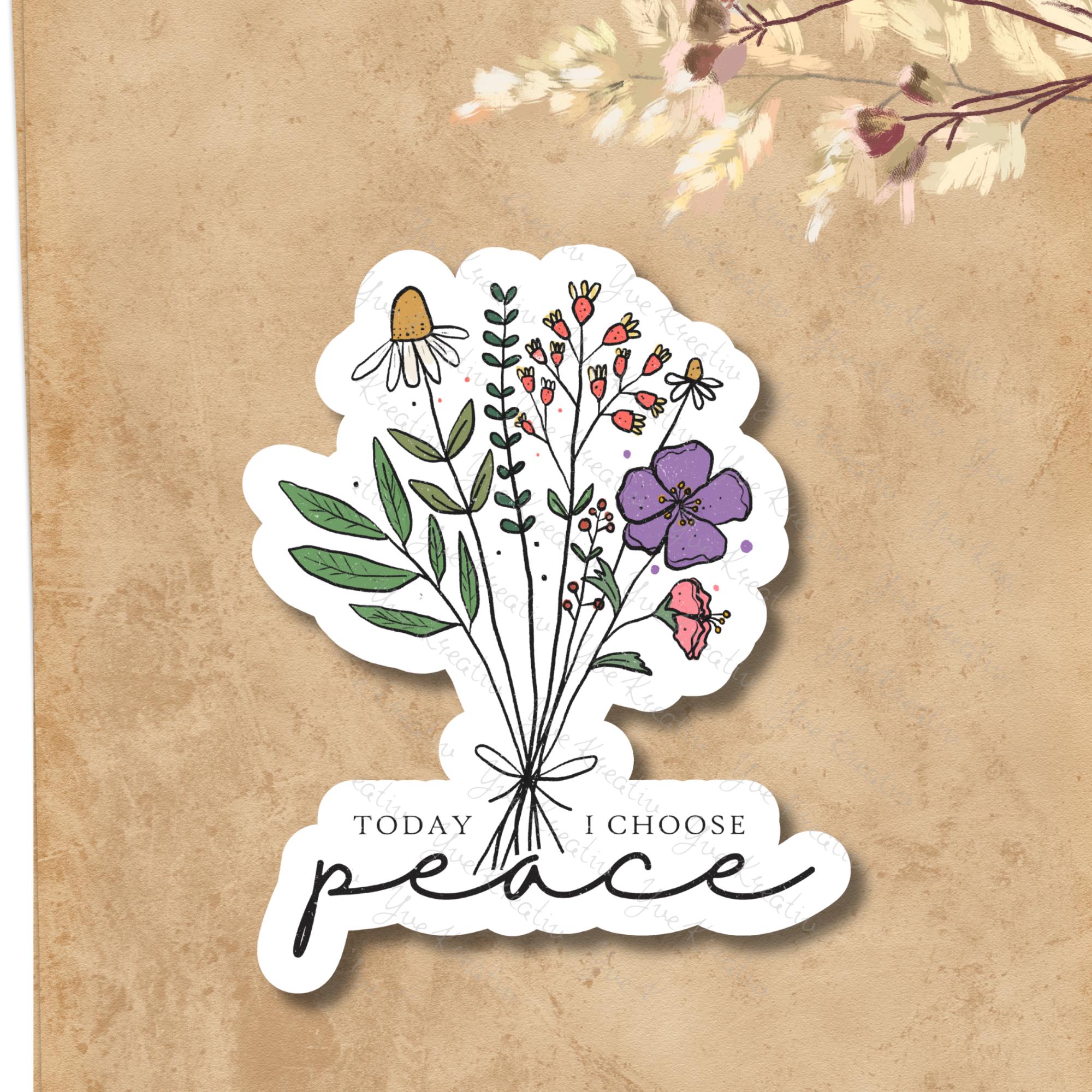 Kofferaufkleber, Geschenkaufkleber, Aufkleber Motivation, großer Blumen Sticker I zur Auswahl in Weiß oder Transparent  #SEG8