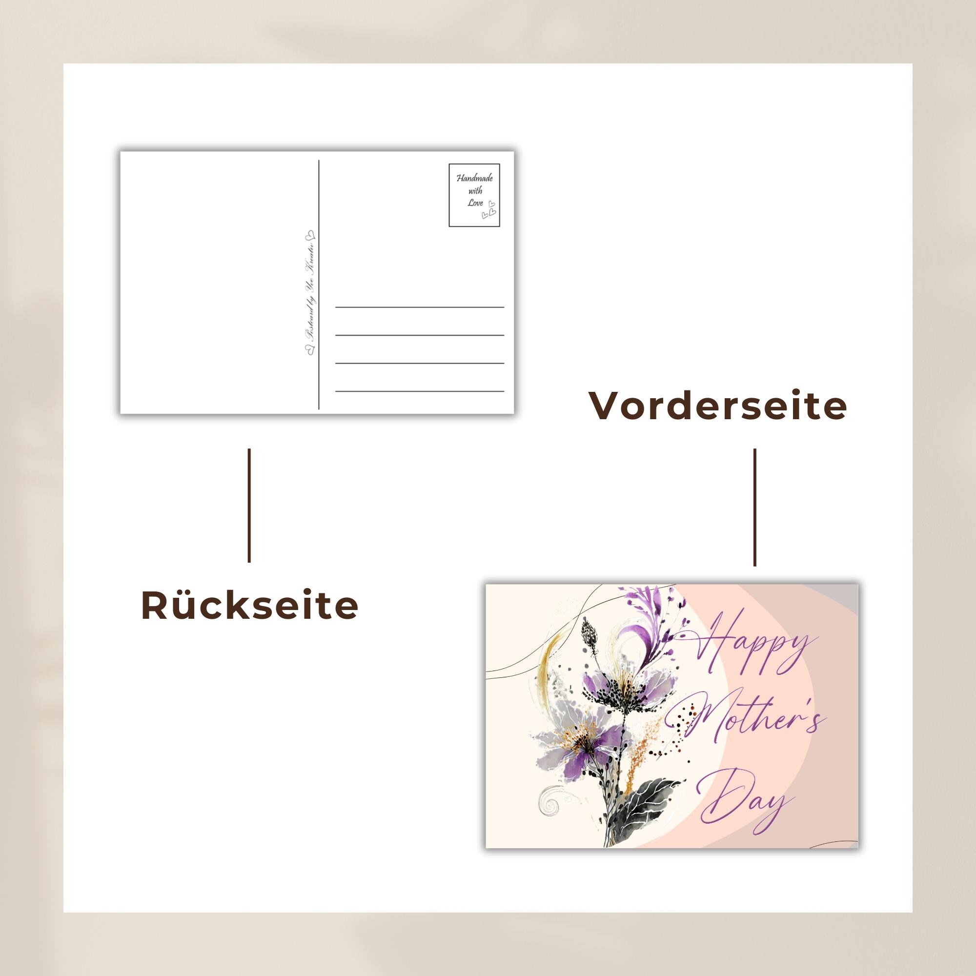 Geschenk Muttertag Postkarte Karte Glückwunschkarte Grußkarte Geschenkkarte auf DIN A6 Karte mit Glanzoberfläche #PHO Geschenk Muttertag Postkarte Karte Glückwunschkarte Grußkarte Geschenkkarte auf DIN A6 Karte mit Glanzoberfläche #PHO