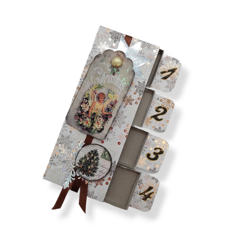 Adventskalender zum Befüllen aus 4 Streichholzschachteln