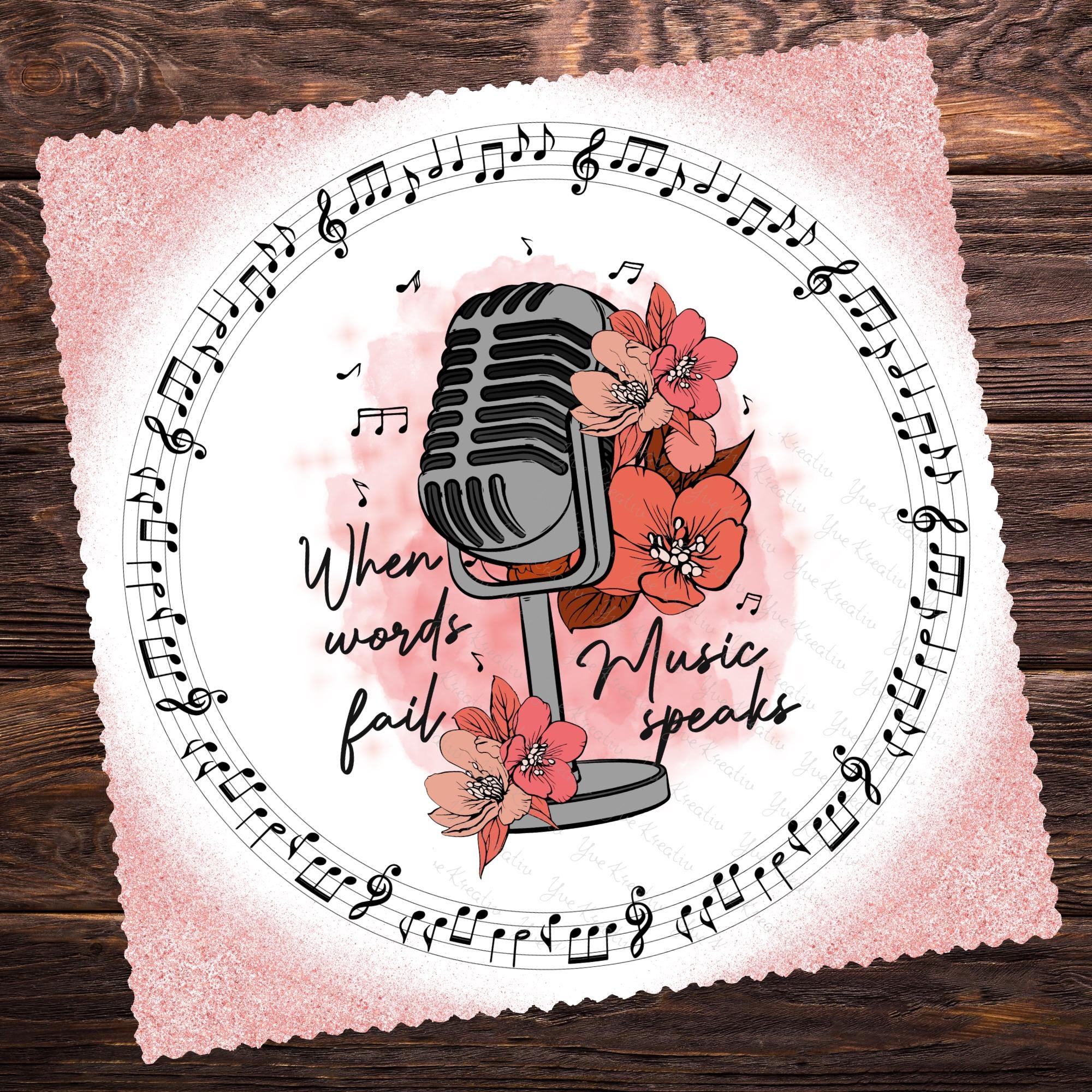 Brillenputztuch Musik Mikrofon bedrucktes Mikrofasertuch für Sonnenbrille Display Handy Musiker Geschenk Musikerliebhaber #MC7