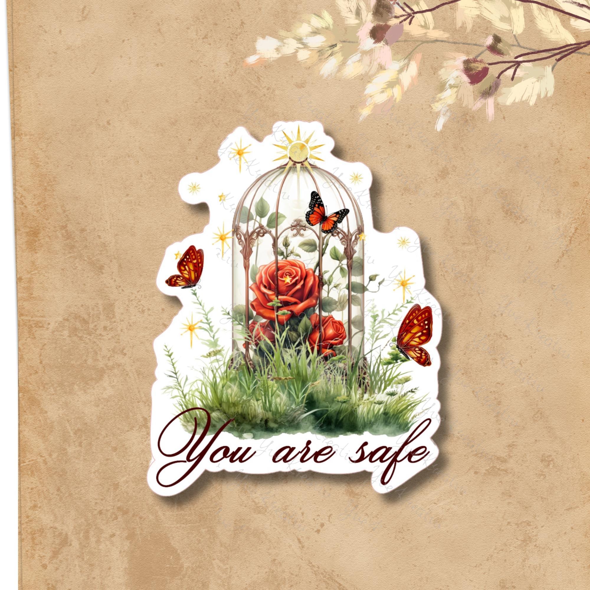 Kofferaufkleber, Geschenkaufkleber, Aufkleber Motivation, großer Blumen Sticker I zur Auswahl in Weiß oder Transparent  #SEG8