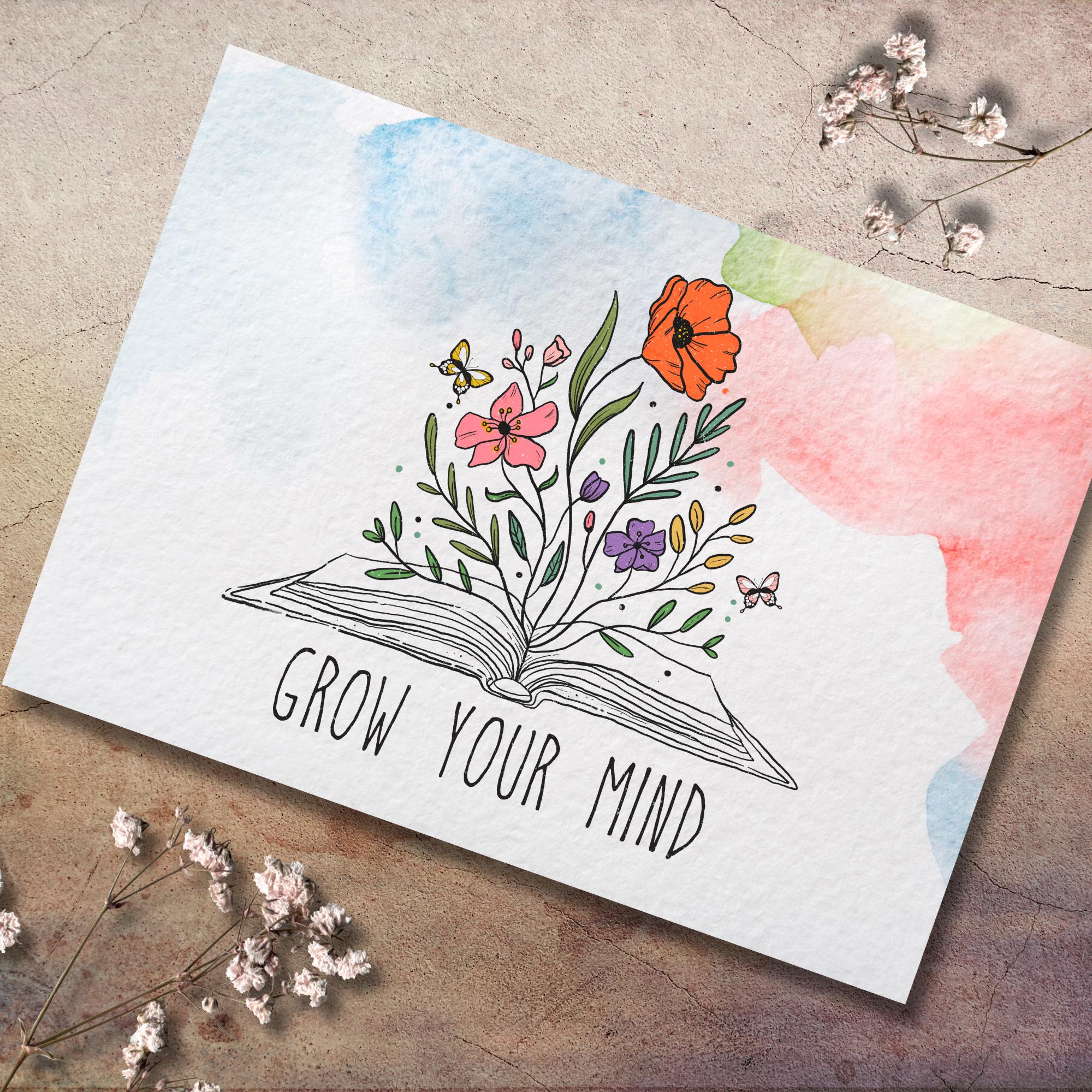 Postkarte, Grußkarte, Karte zum Geburtstag, Motivation, Aufmunterung I Blüten #PLS
