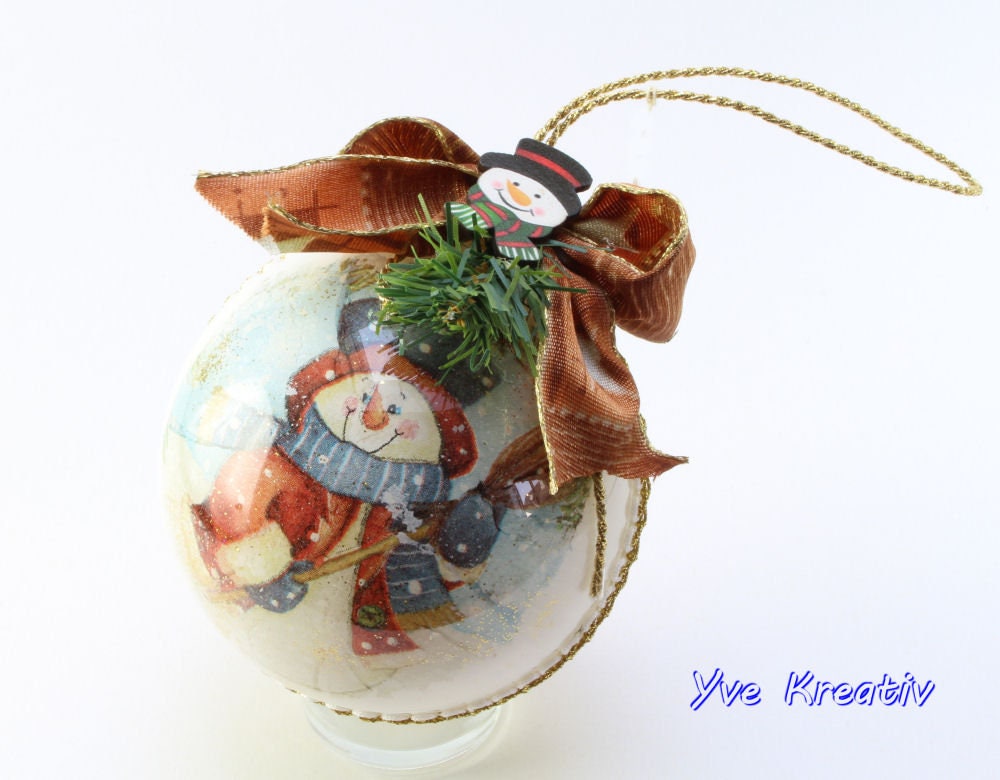 Christbaumkugel "Schneeman"