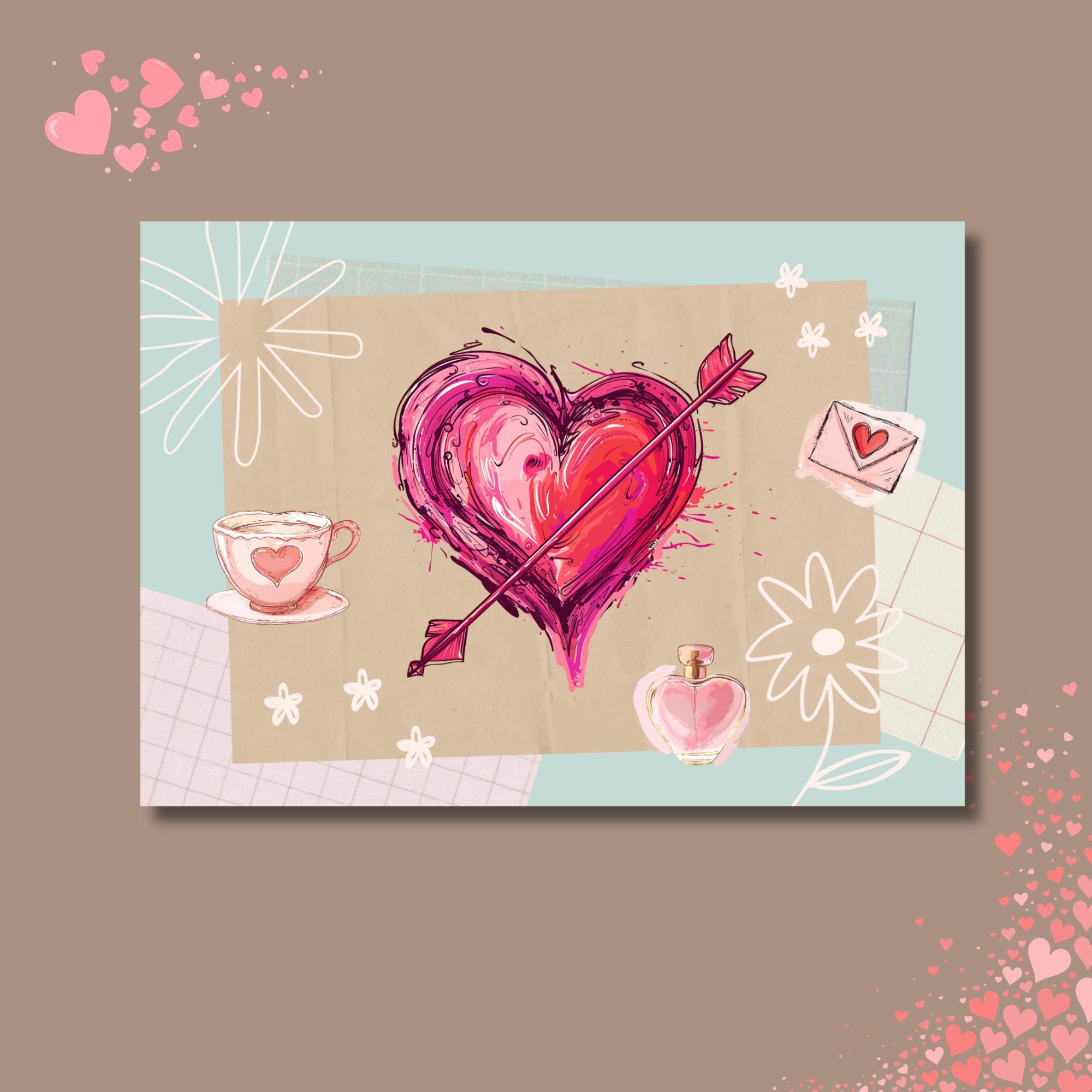 Valentinstags Karte, Postkarte zur Hochzeit, Grußkarte, Karte für Verliebte, Geschenkkarte  #PHO