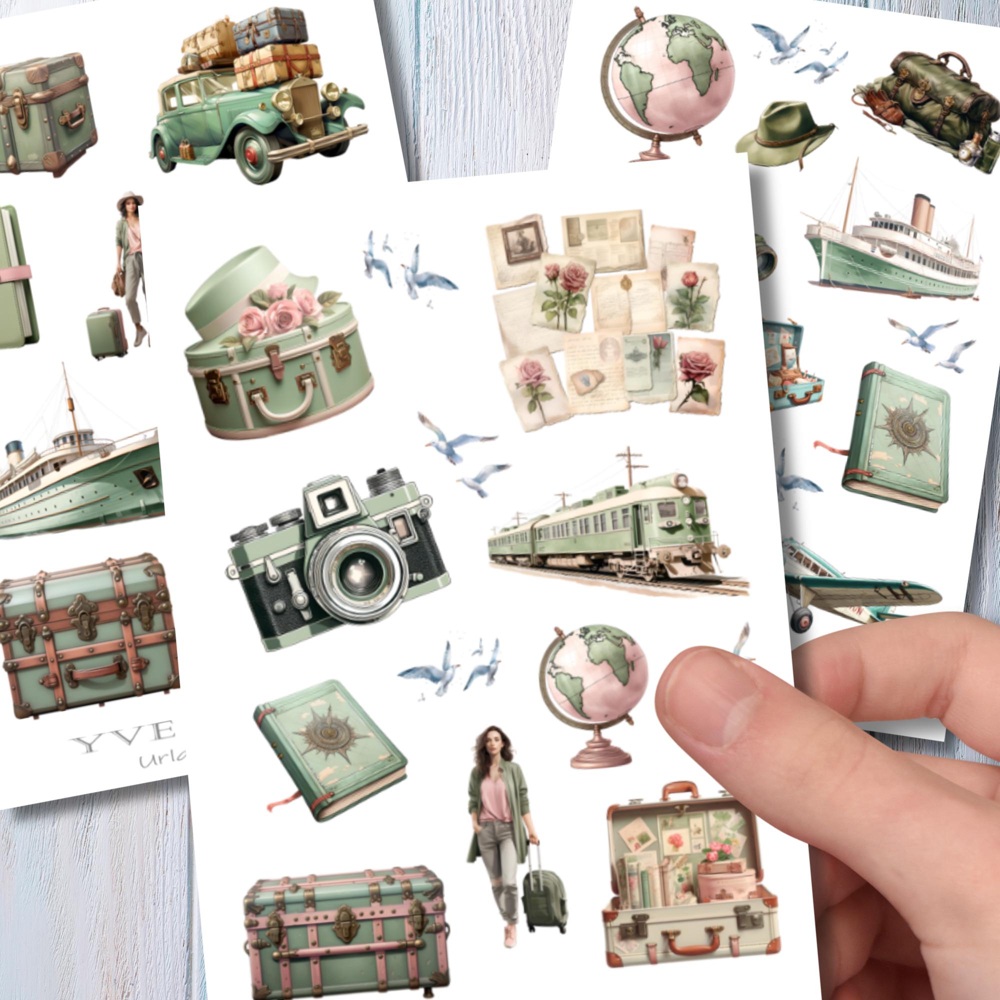 Aufkleber Reise Sticker Urlaub Reisekoffer 3 Stickerbogen zur Auswahl in Weiß - Transparent - Matt - Glanz #SBA6 Aufkleber Reise Sticker Urlaub Reisekoffer 3 Stickerbogen zur Auswahl in Weiß - Transparent - Matt - Glanz #SBA6