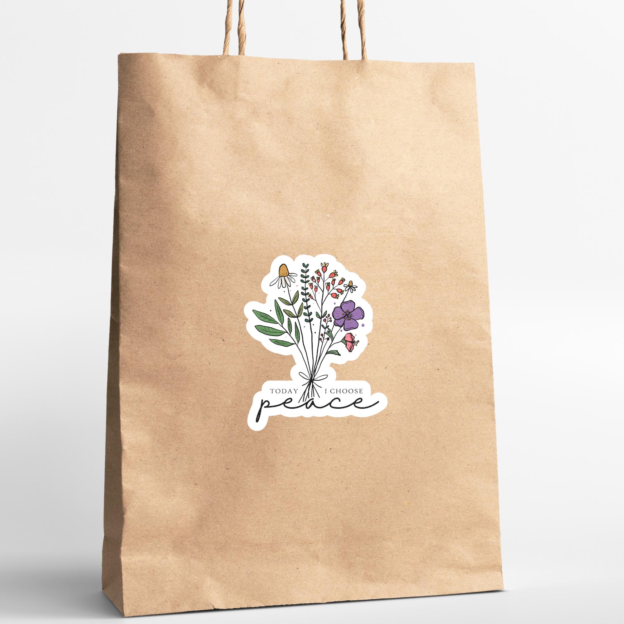 Kofferaufkleber, Geschenkaufkleber, Aufkleber Motivation, großer Blumen Sticker I zur Auswahl in Weiß oder Transparent  #SEG8